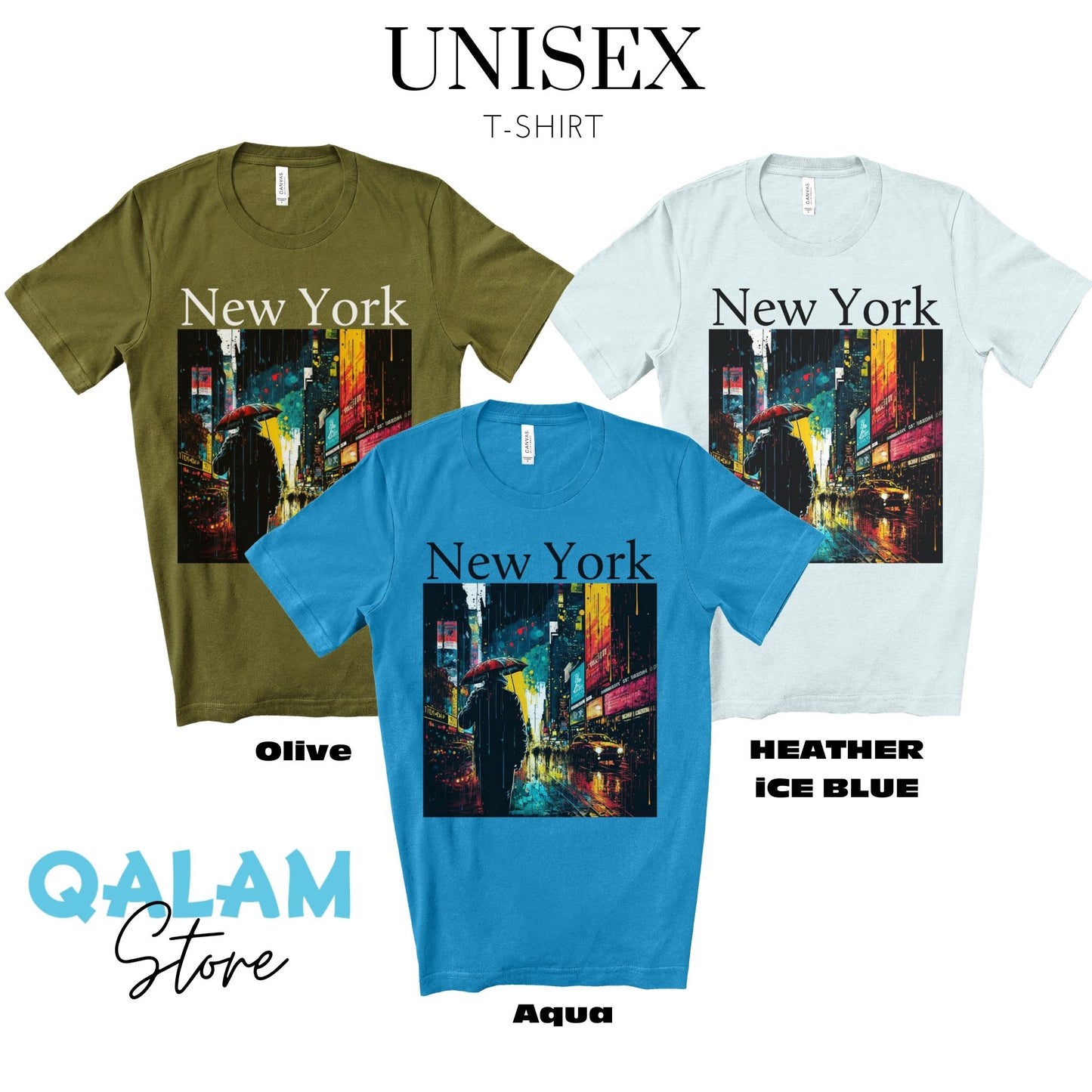 Times Square, New York City. Original Art. Unisex Jersey Short Sleeve Tee.