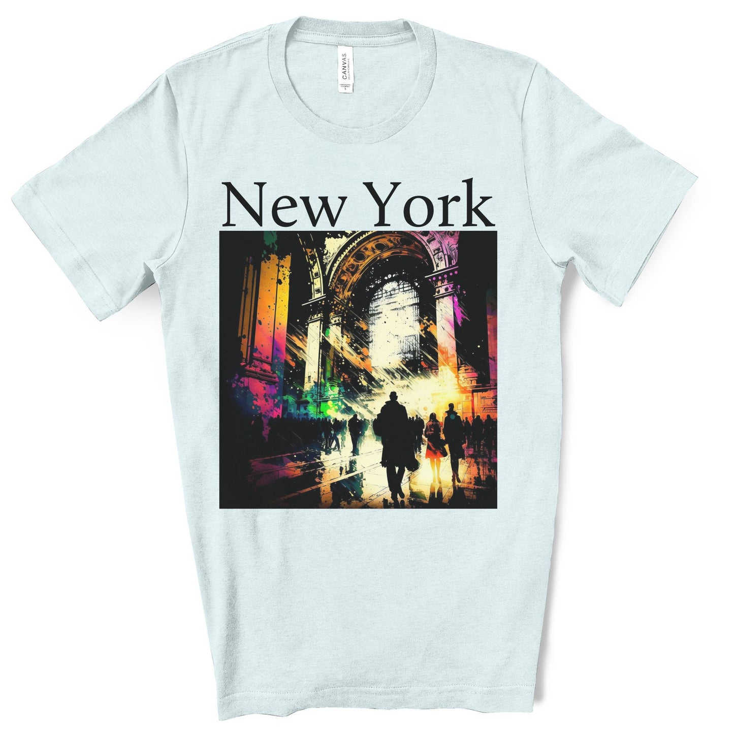 Rush Hour By Grand Central New York City. Original Art. Unisex Jersey Short Sleeve Tee.