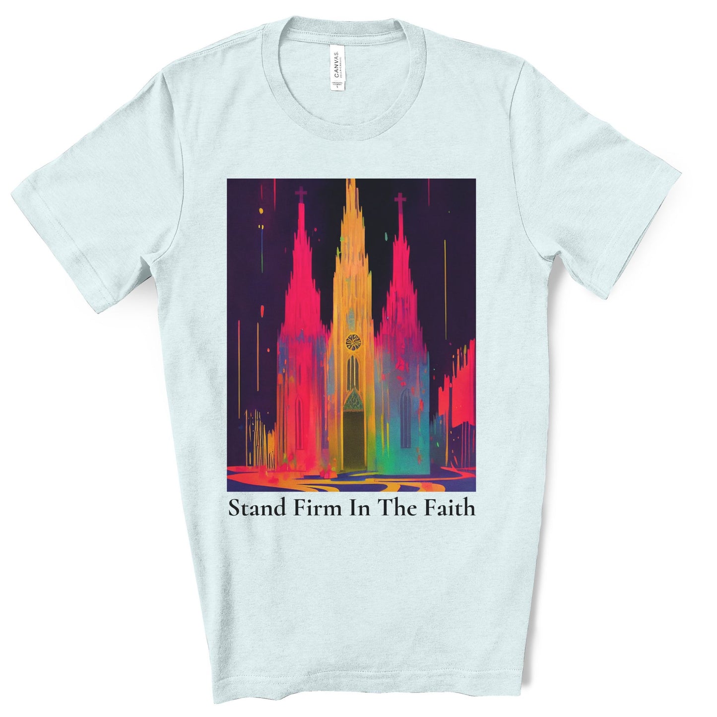 Stand Firm In The Faith. Original Art. Unisex Jersey Short Sleeve Tee.