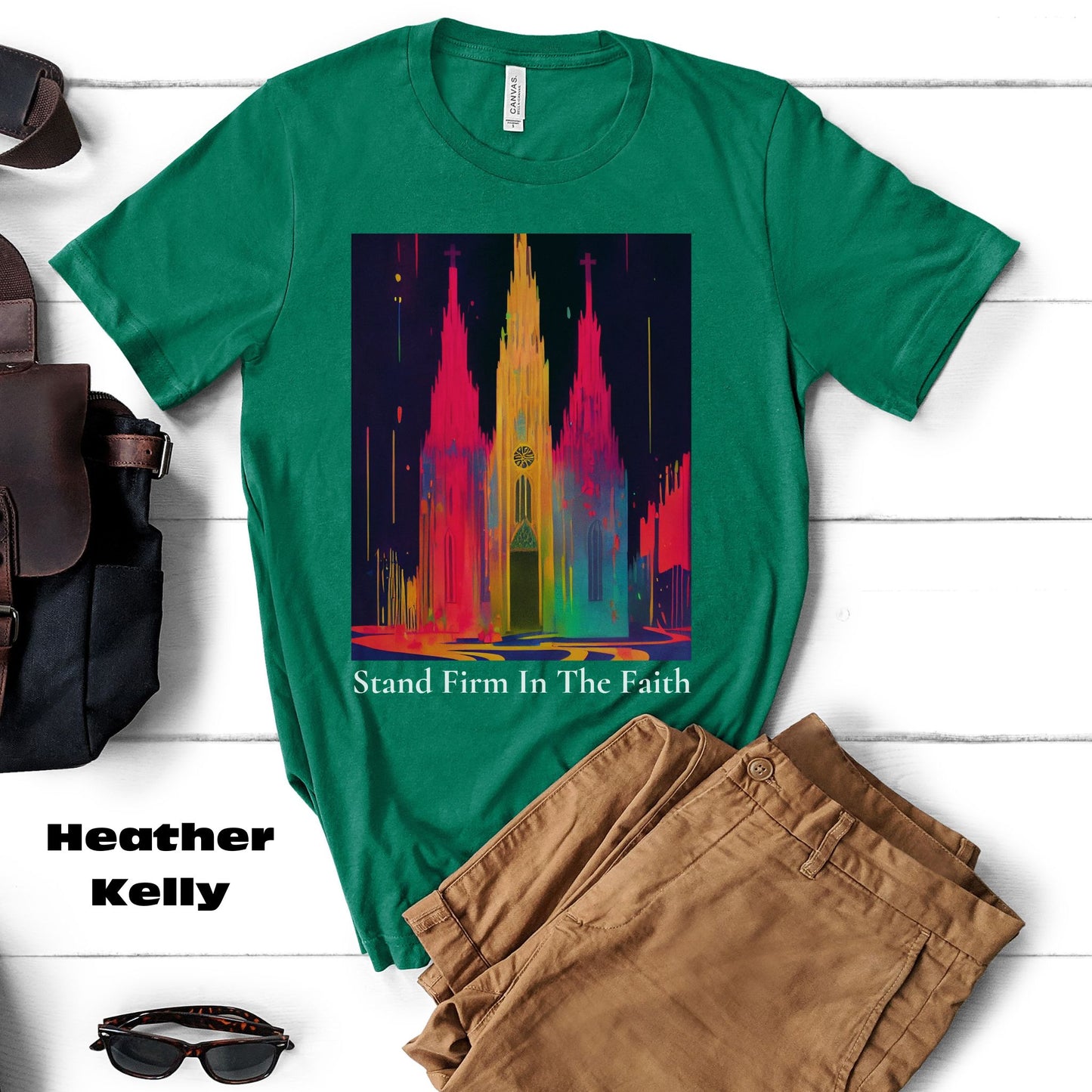 Stand Firm In The Faith. Original Art. Unisex Jersey Short Sleeve Tee.