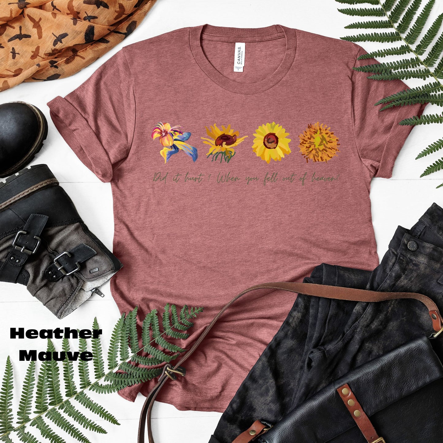Wildflowers and Sunflowers Shirt. Unisex Jersey Short Sleeve Tee.