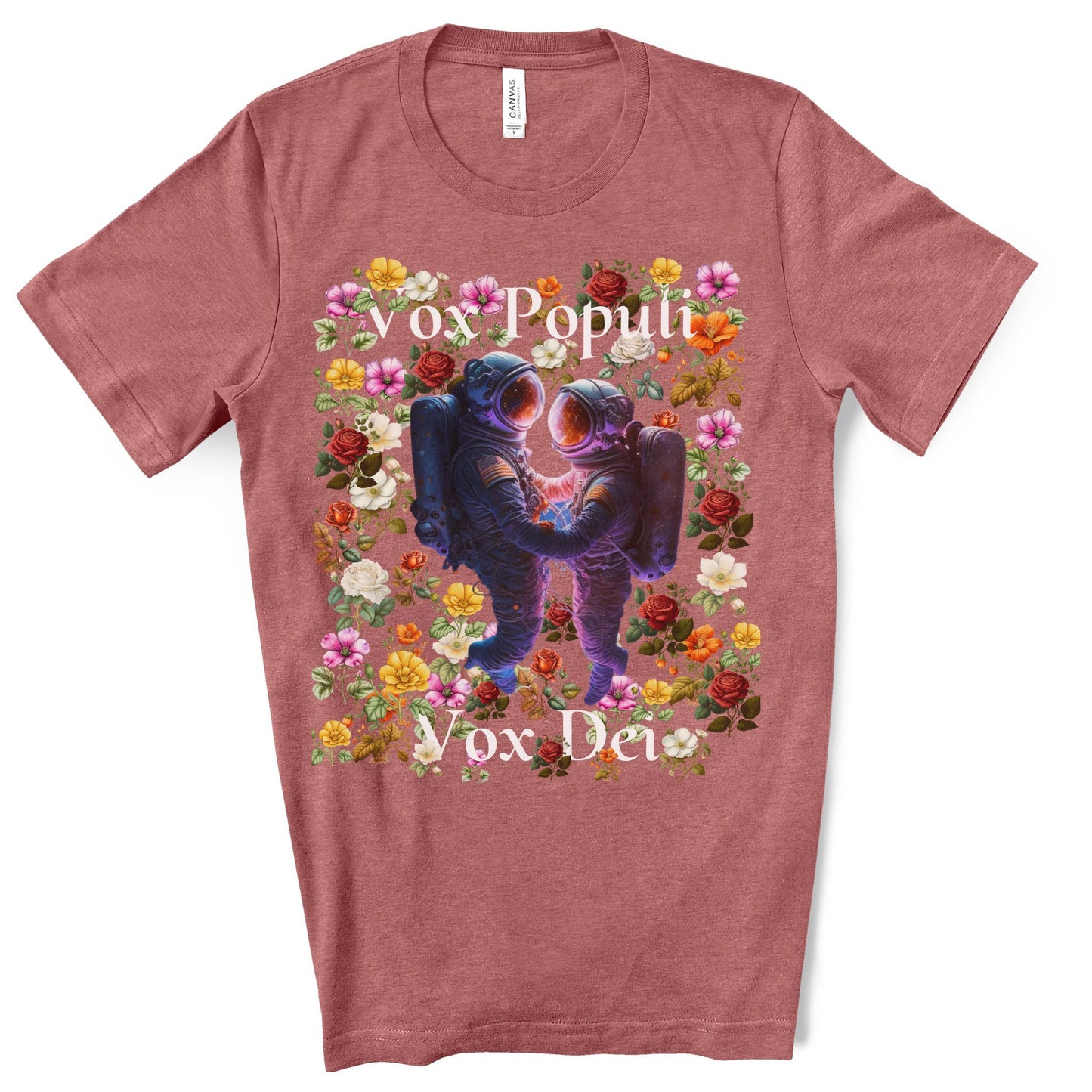 Flowers in Zero-G: A Cosmic Love Story. Original Art. Unisex Jersey Short Sleeve Tee.