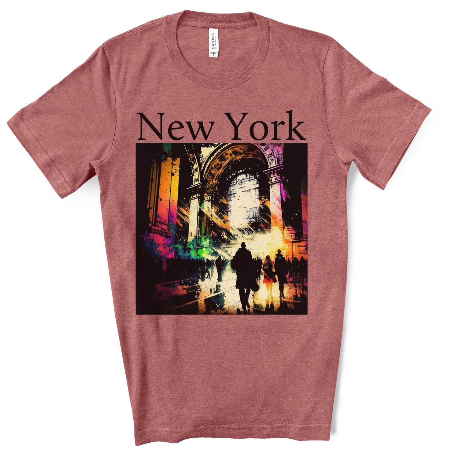 Rush Hour By Grand Central New York City. Original Art. Unisex Jersey Short Sleeve Tee.