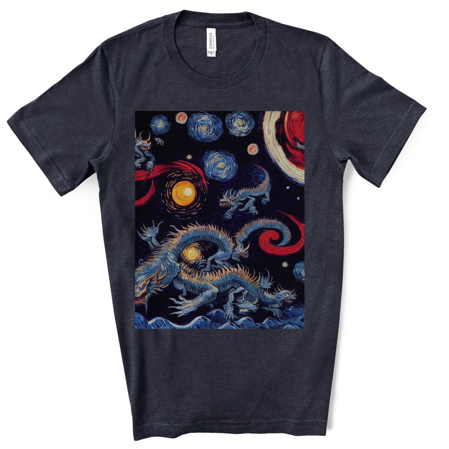 Starry Night At The Dragonpit. Original Art. Unisex Jersey Short Sleeve Tee.