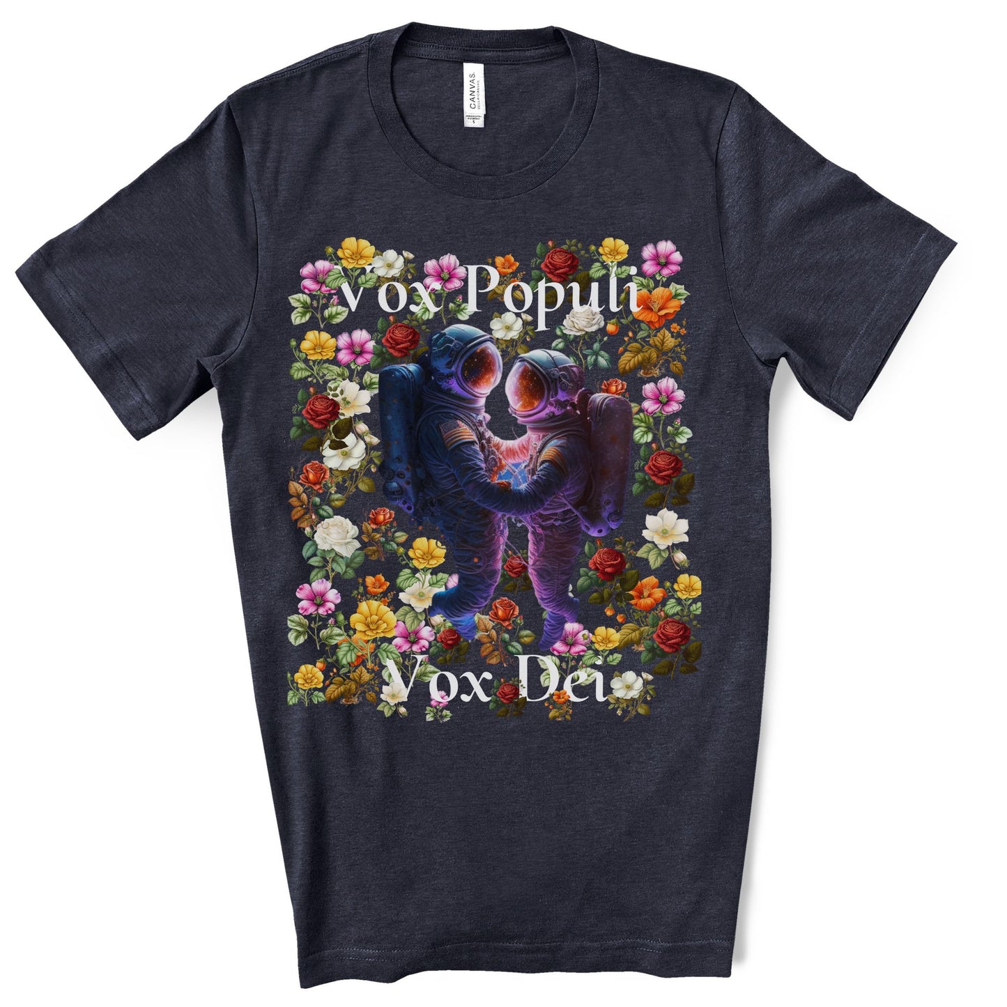 Flowers in Zero-G: A Cosmic Love Story. Original Art. Unisex Jersey Short Sleeve Tee.