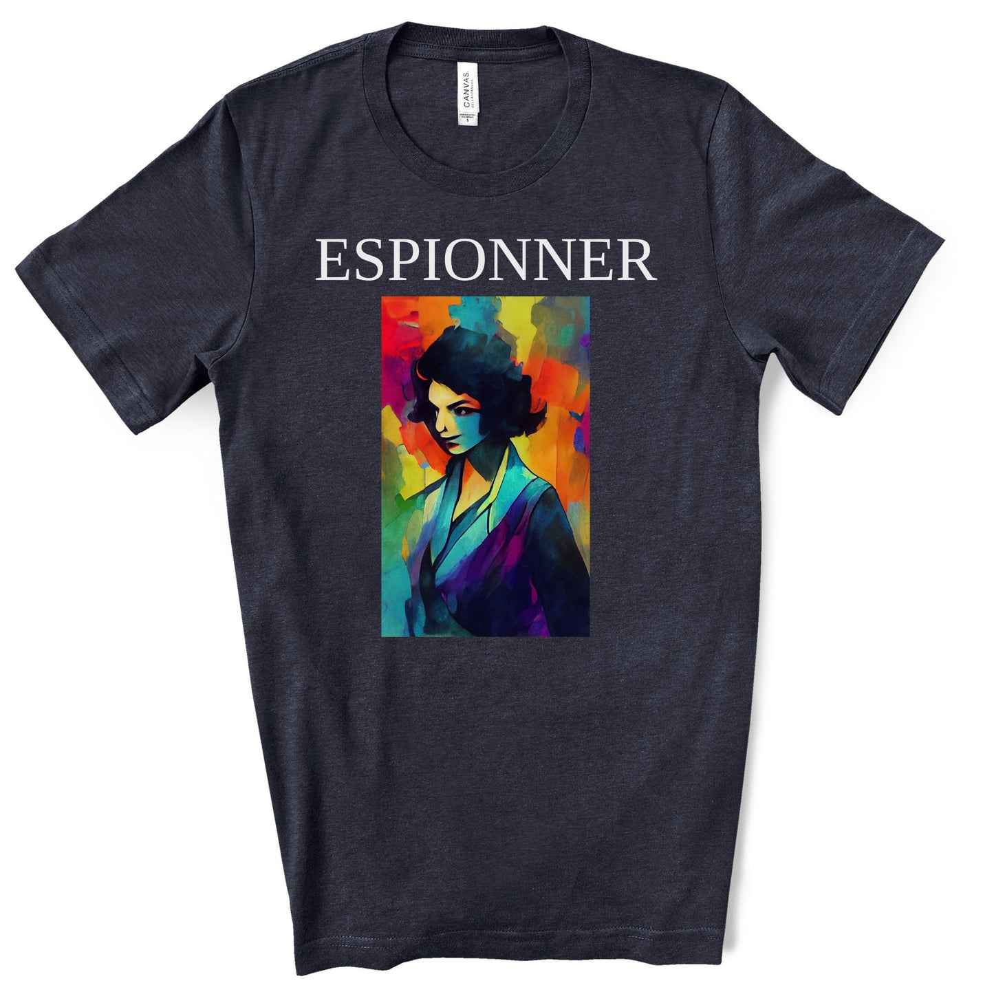 The Spy - Original Art Remembering The Most Famous Woman Spy in WW2. Unisex Jersey Short Sleeve Tee.