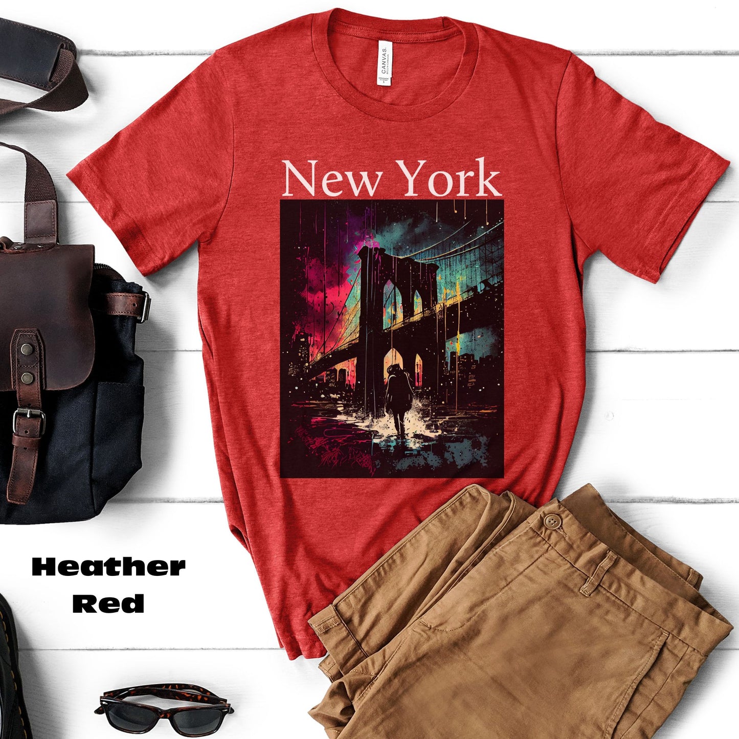 Only New Yorkers Know The Magic Of The Brooklyn Bridge. Unisex Jersey Short Sleeve Tee.