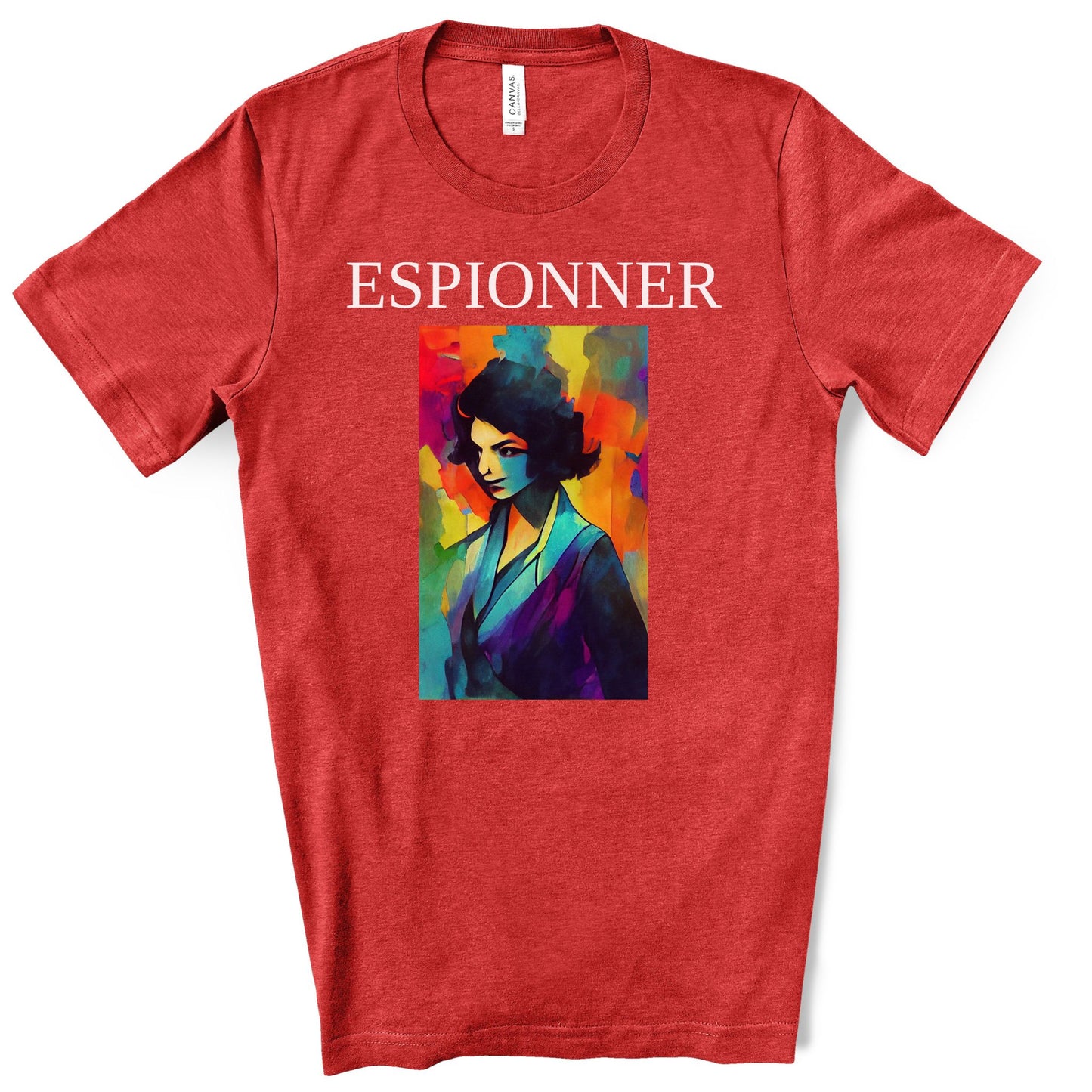 The Spy - Original Art Remembering The Most Famous Woman Spy in WW2. Unisex Jersey Short Sleeve Tee.