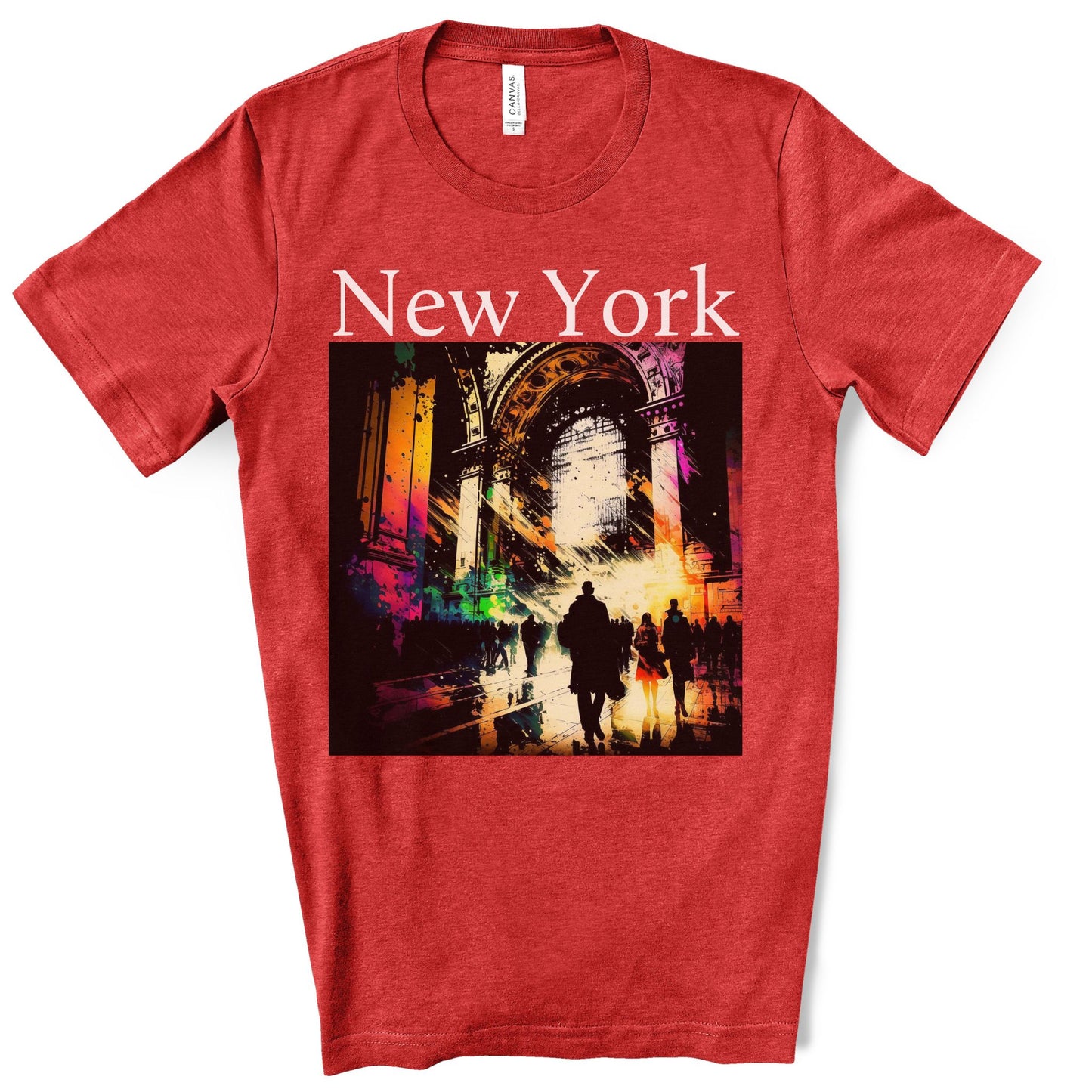 Rush Hour By Grand Central New York City. Original Art. Unisex Jersey Short Sleeve Tee.