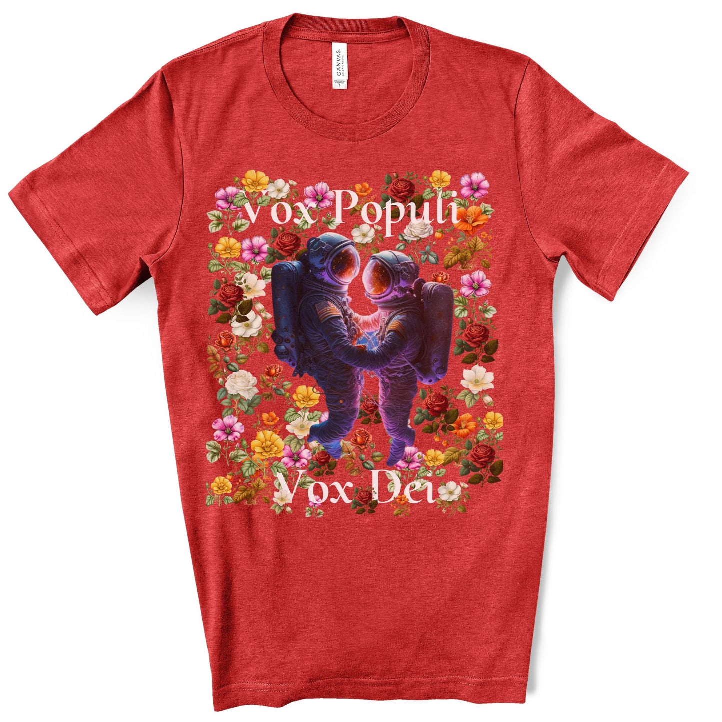 Flowers in Zero-G: A Cosmic Love Story. Original Art. Unisex Jersey Short Sleeve Tee.