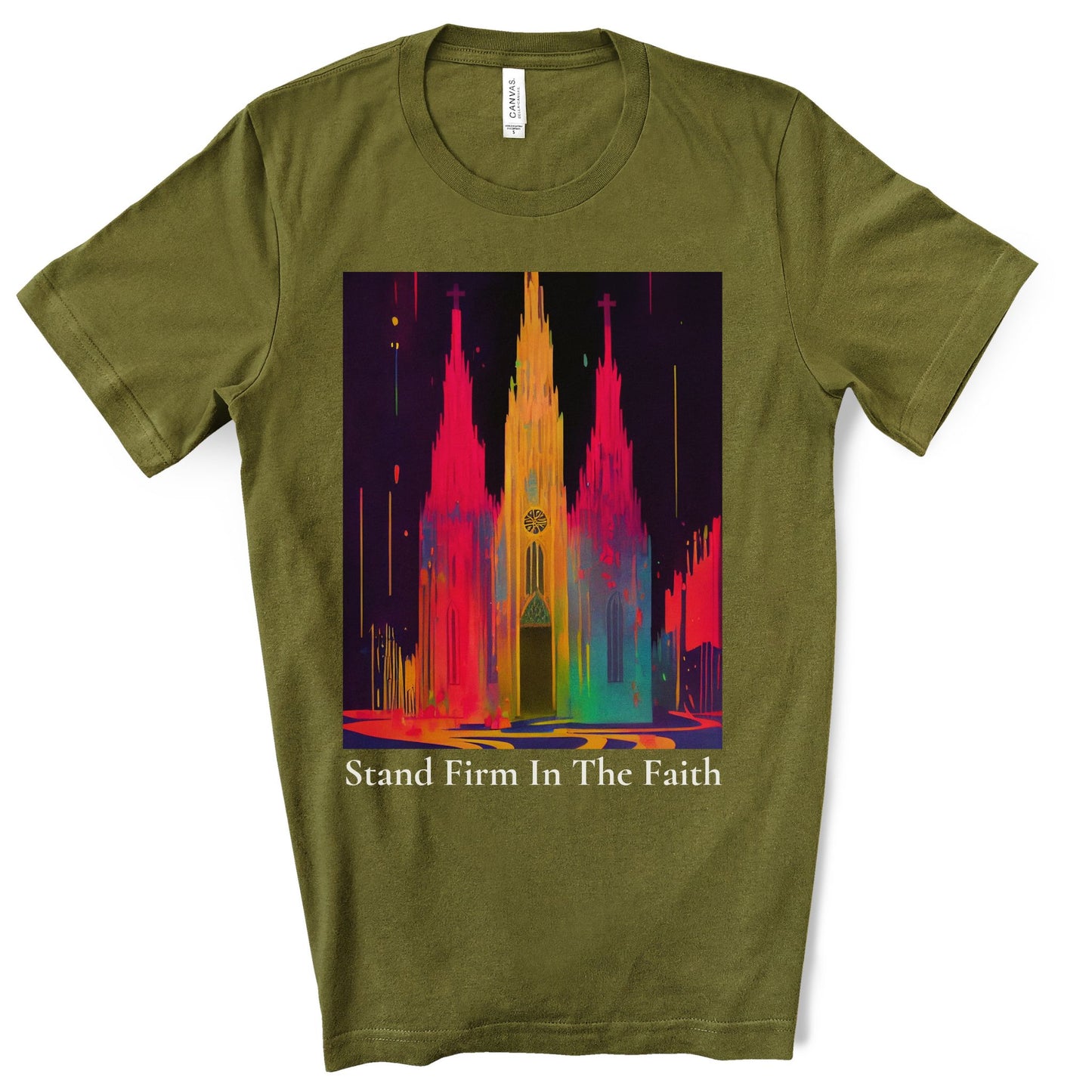 Stand Firm In The Faith. Original Art. Unisex Jersey Short Sleeve Tee.