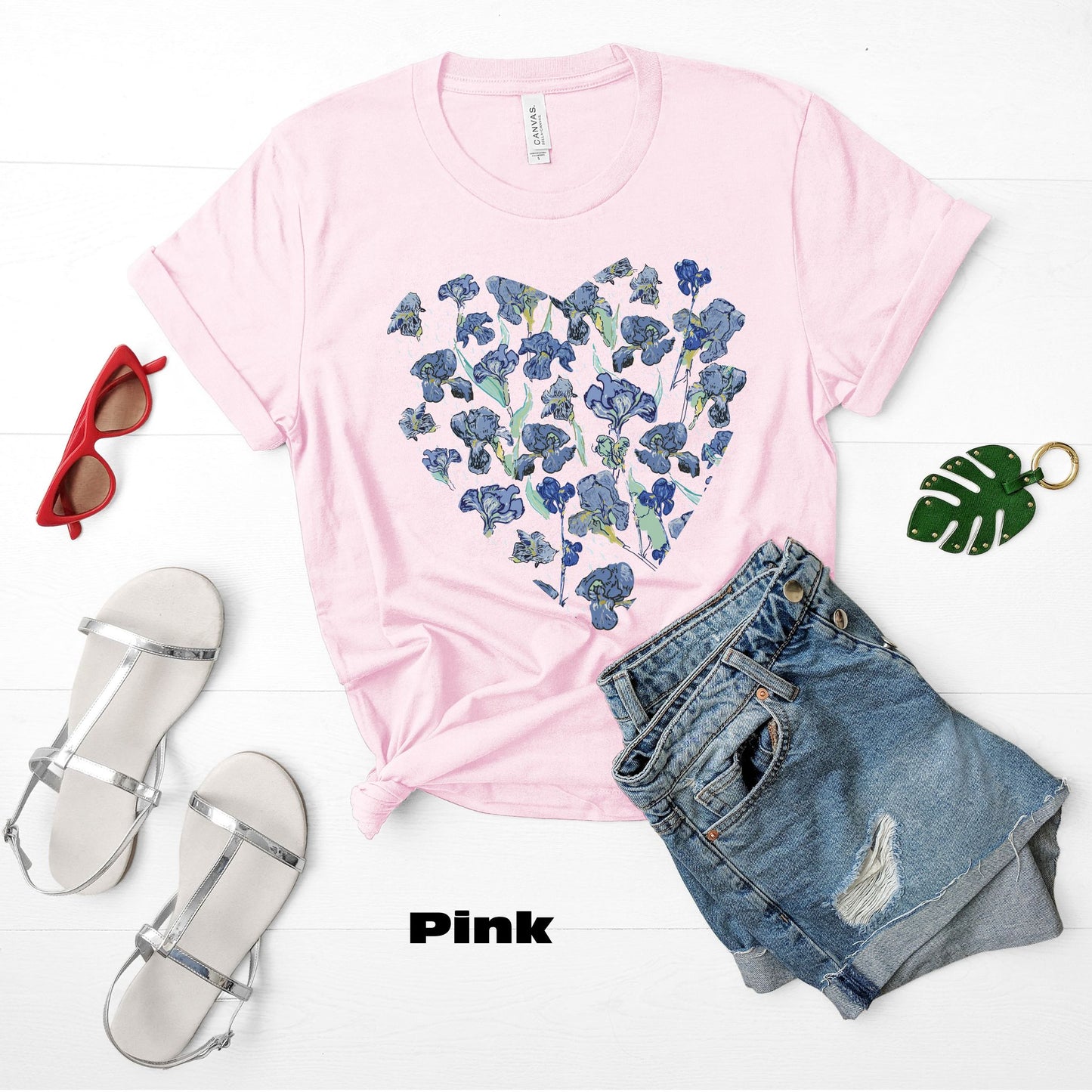 Blue Wildflowers - Original Art. Unisex Jersey Short Sleeve Tee.
