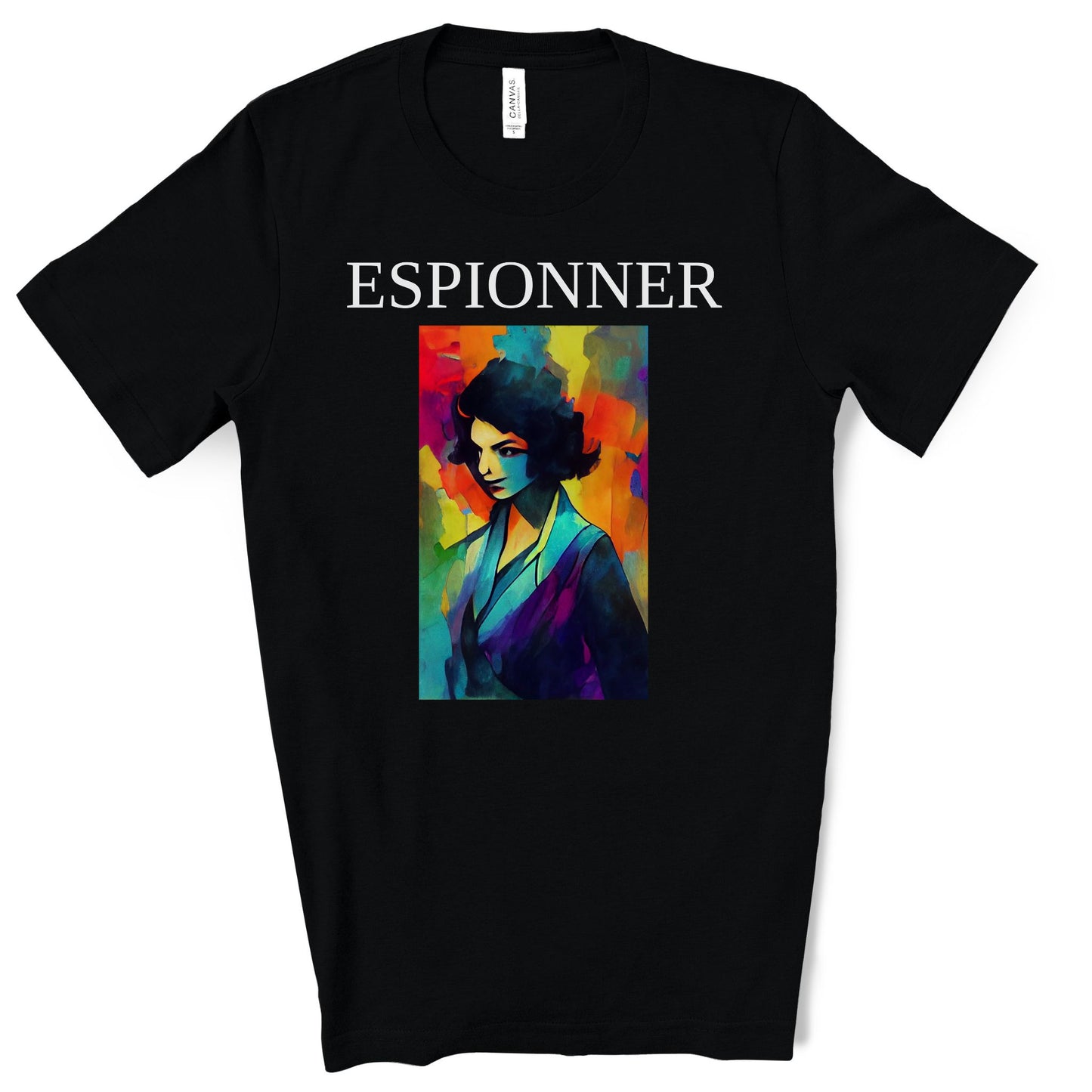 The Spy - Original Art Remembering The Most Famous Woman Spy in WW2. Unisex Jersey Short Sleeve Tee.