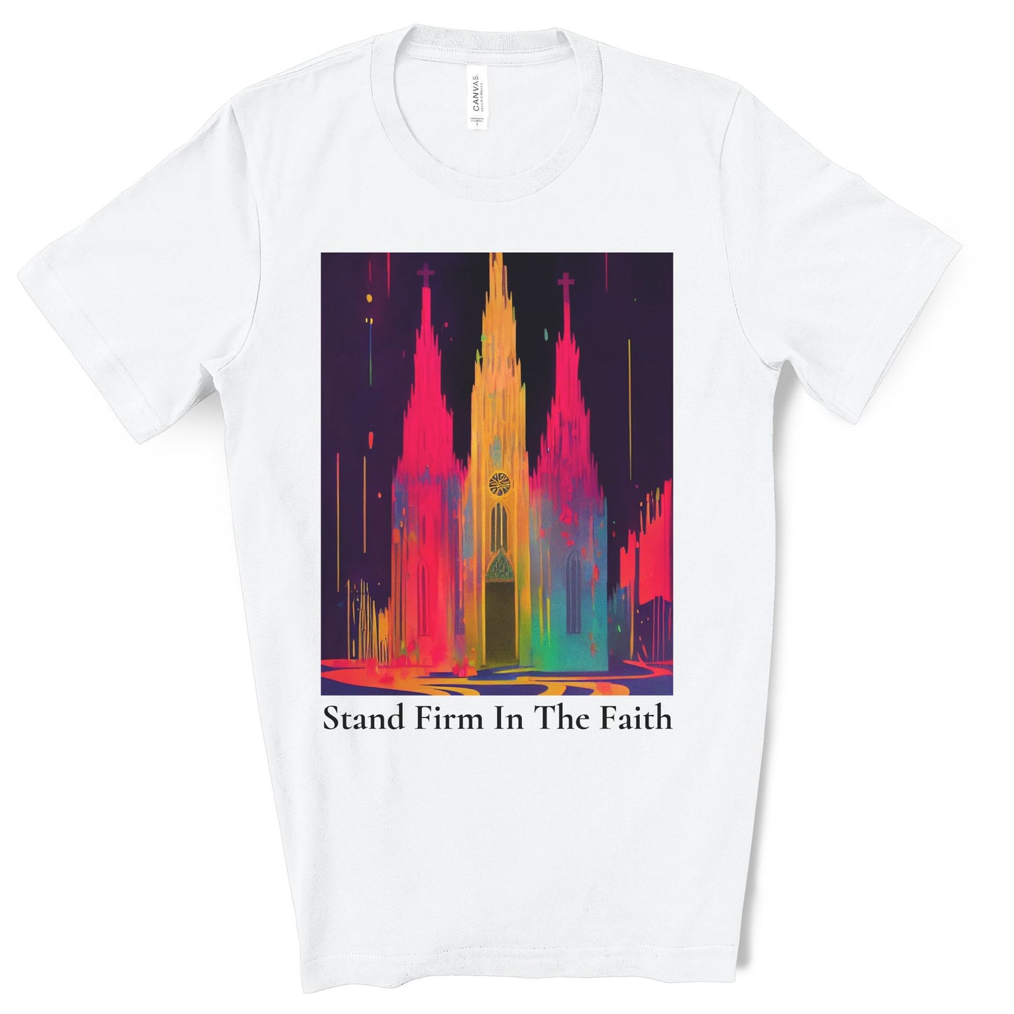 Stand Firm In The Faith. Original Art. Unisex Jersey Short Sleeve Tee.