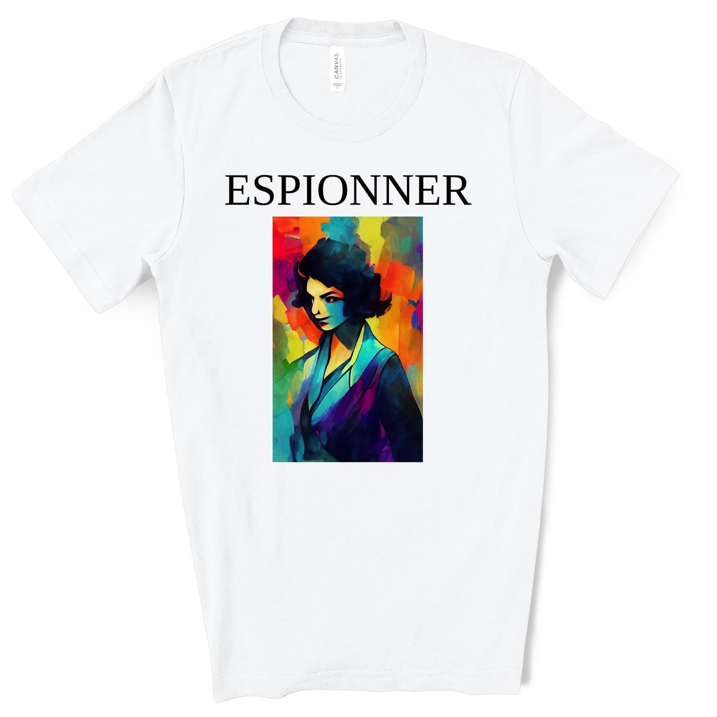 The Spy - Original Art Remembering The Most Famous Woman Spy in WW2. Unisex Jersey Short Sleeve Tee.