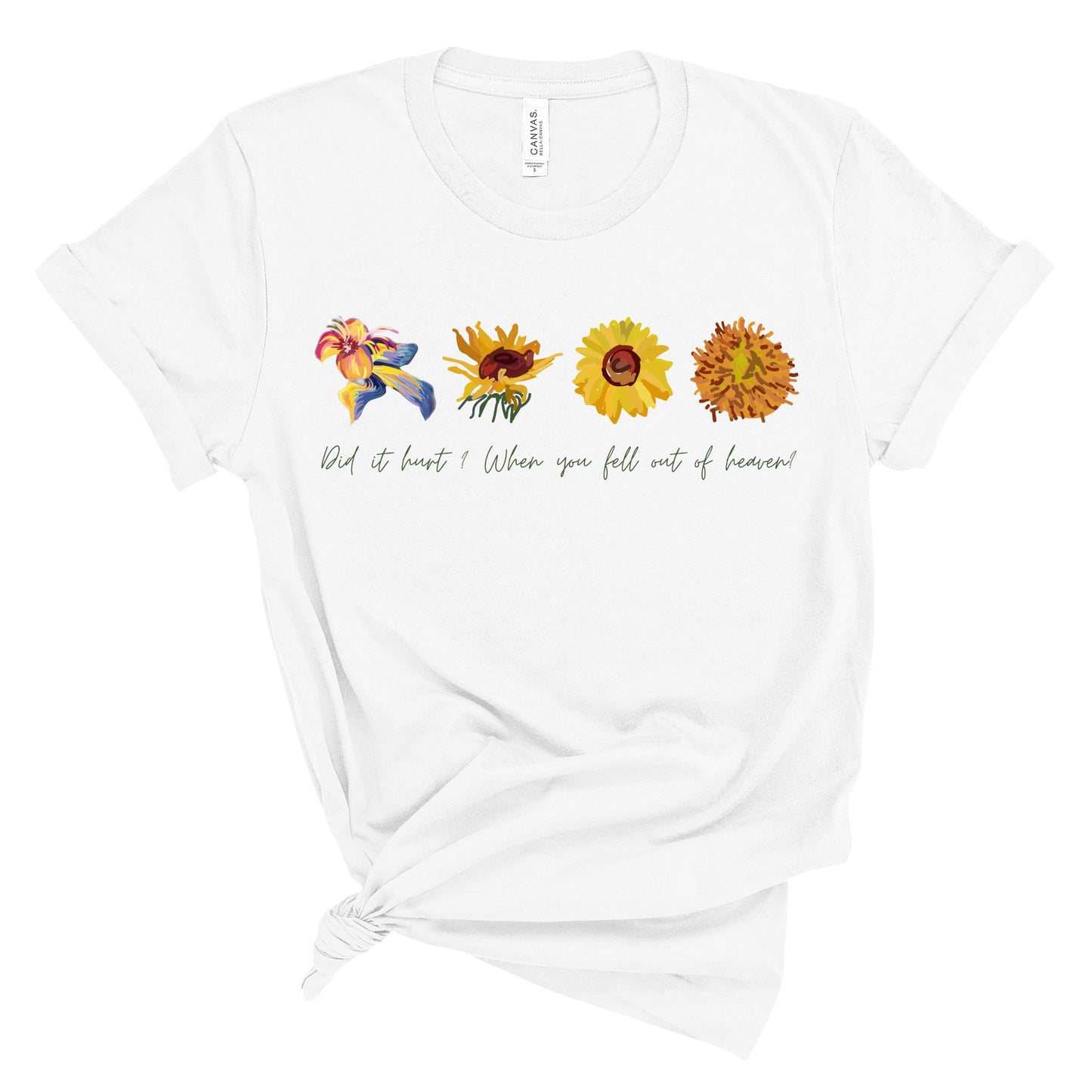Wildflowers and Sunflowers Shirt. Unisex Jersey Short Sleeve Tee.