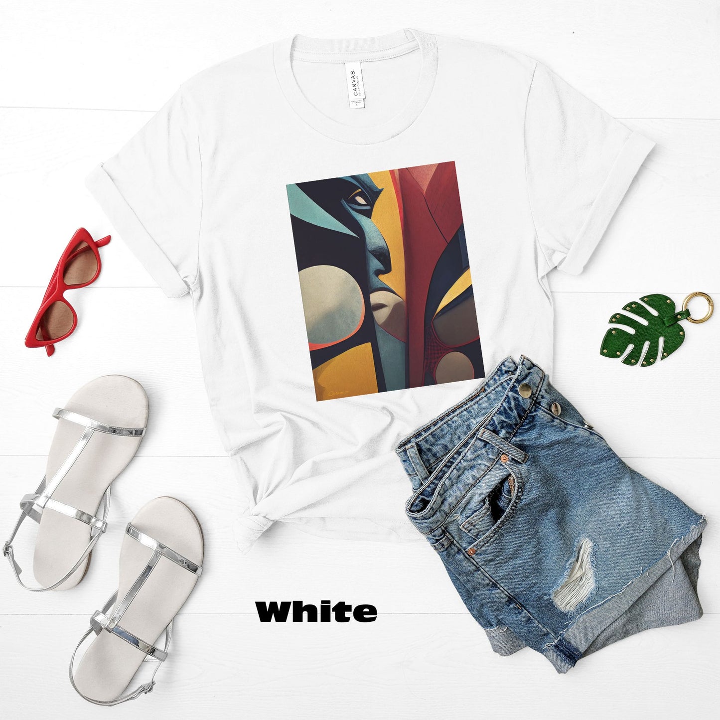 Good Vs. Evil Contemporary Original Art. Original Art. Unisex Jersey Short Sleeve Tee.