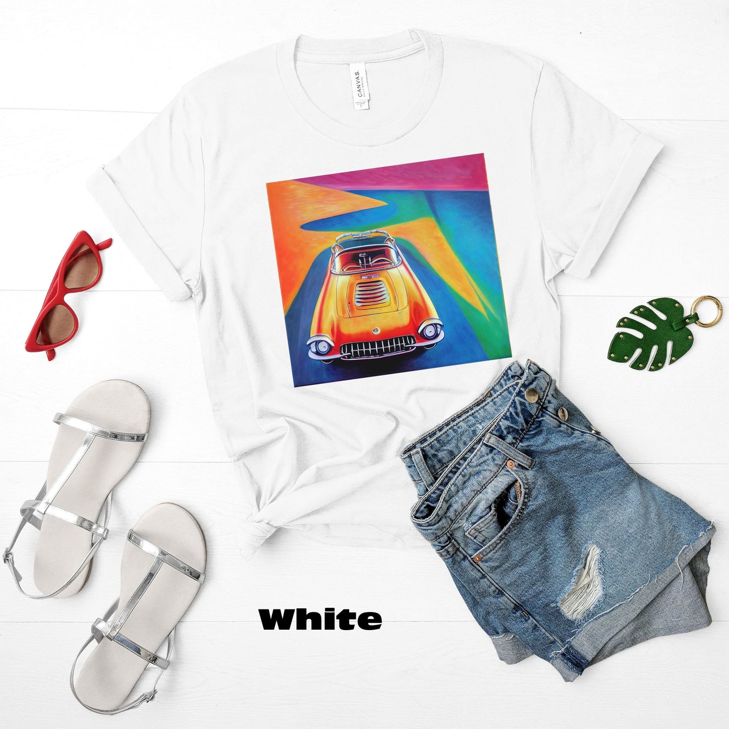 Streamline Sports Car. Original Art. Unisex Jersey Short Sleeve Tee.
