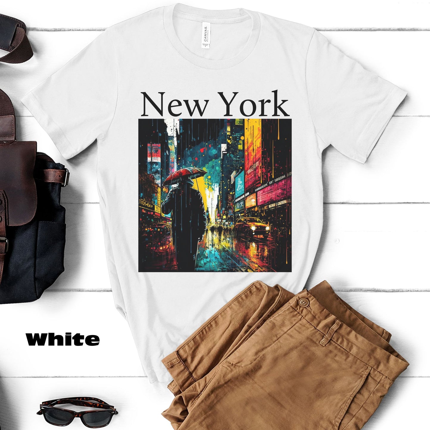 Times Square, New York City. Original Art. Unisex Jersey Short Sleeve Tee.