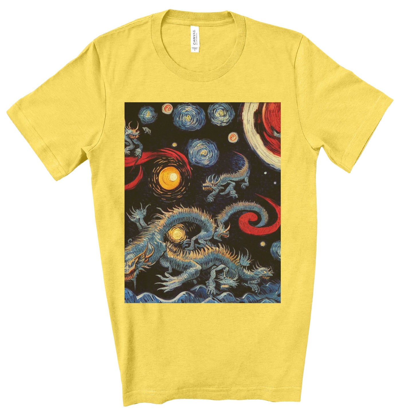 Starry Night At The Dragonpit. Original Art. Unisex Jersey Short Sleeve Tee.