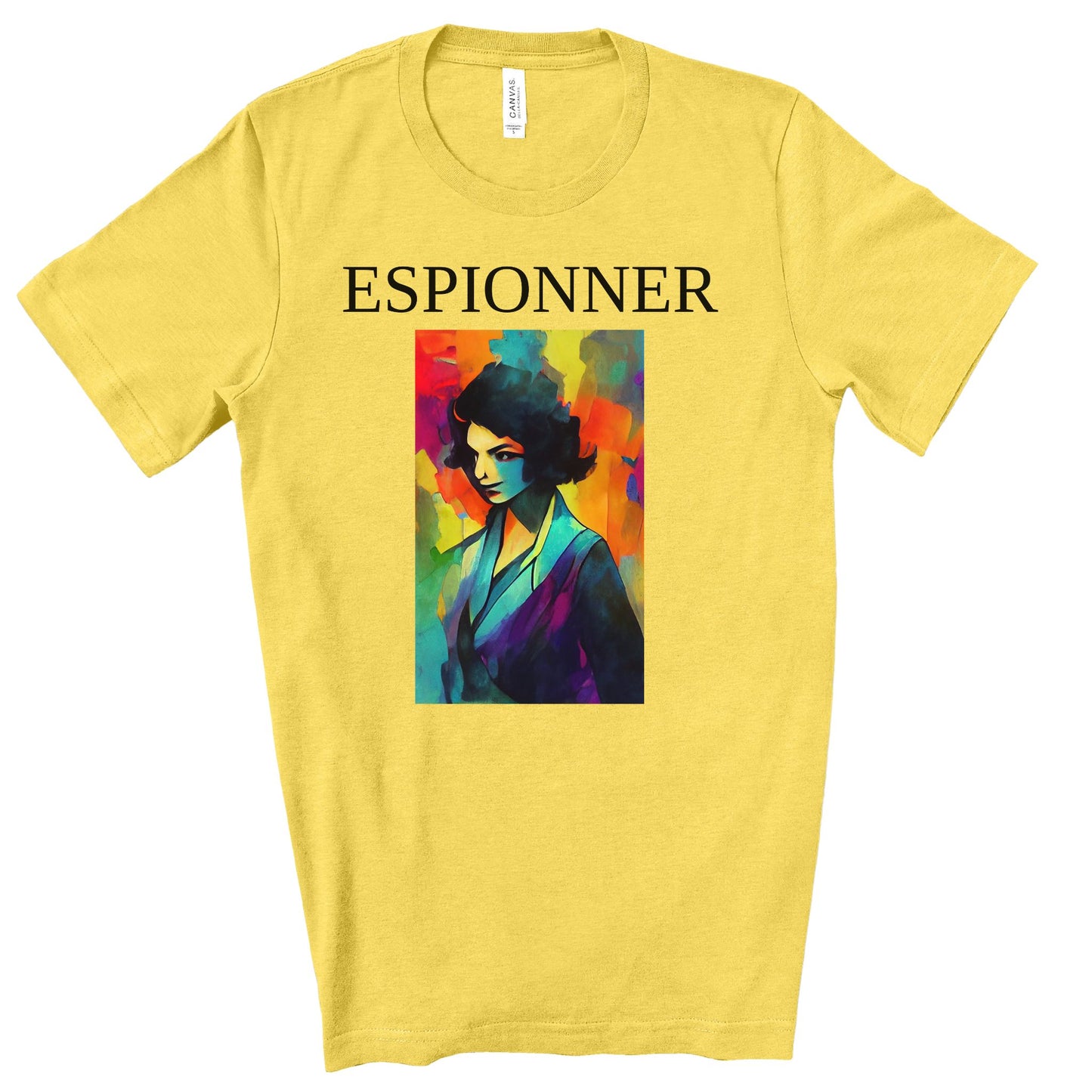 The Spy - Original Art Remembering The Most Famous Woman Spy in WW2. Unisex Jersey Short Sleeve Tee.