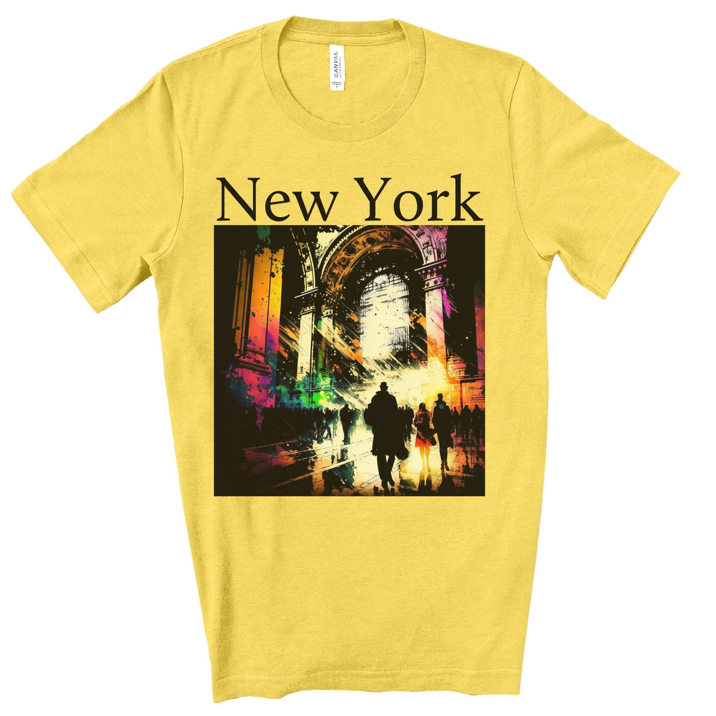 Rush Hour By Grand Central New York City. Original Art. Unisex Jersey Short Sleeve Tee.