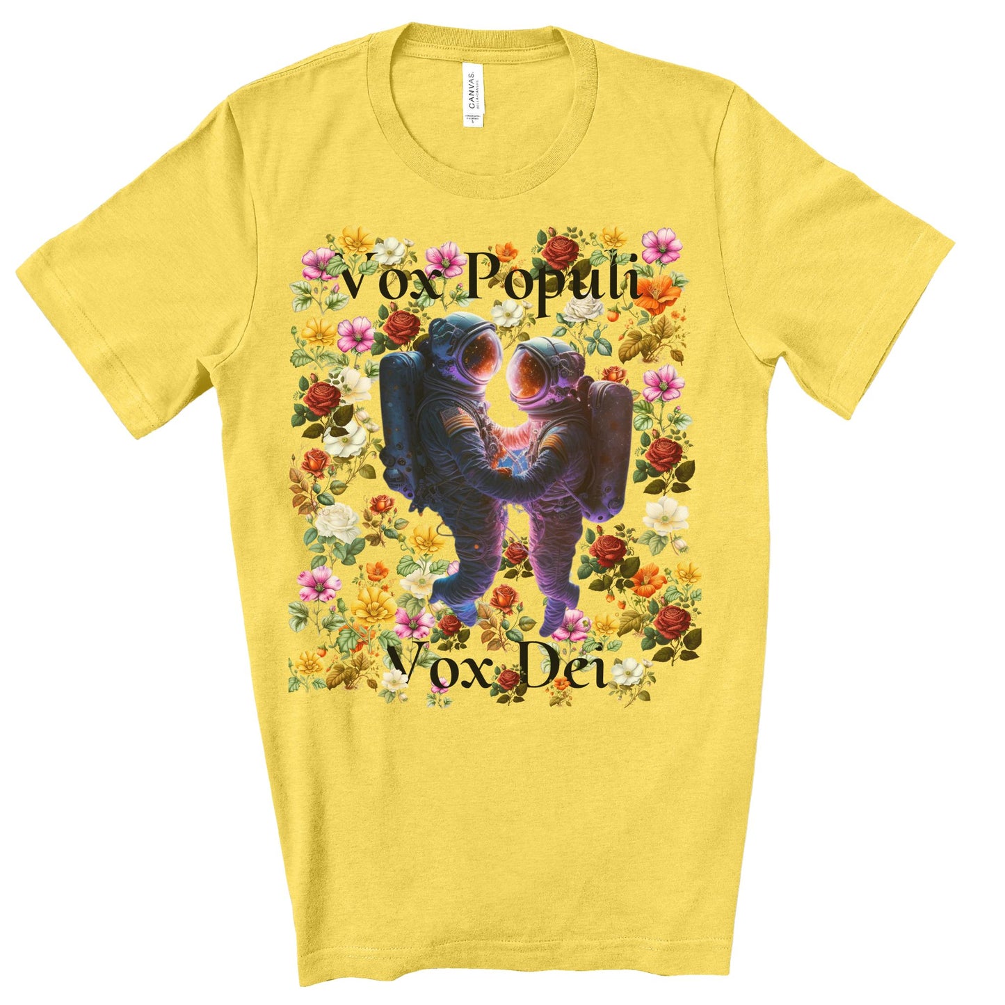 Flowers in Zero-G: A Cosmic Love Story. Original Art. Unisex Jersey Short Sleeve Tee.