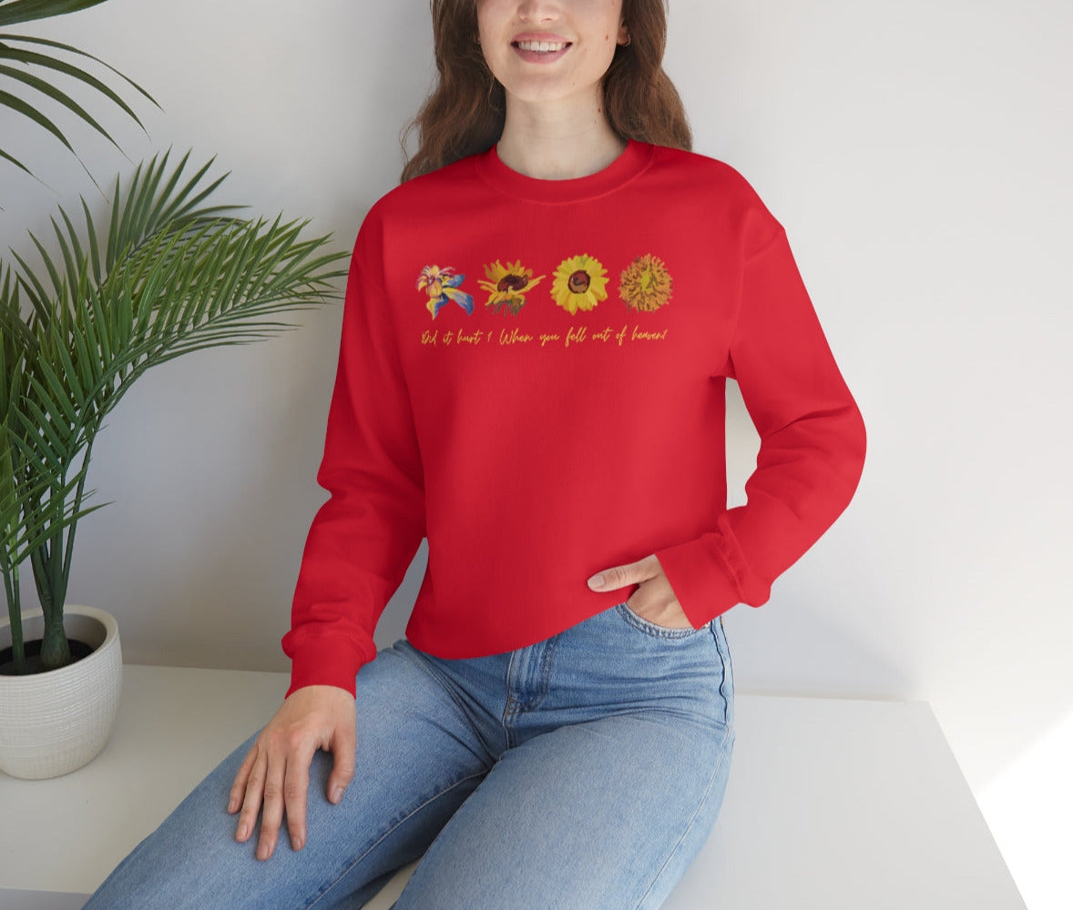 Wild flowers and Sunflowers Sweatshirt. Unisex Heavy Blend Crewneck Sweatshirt.