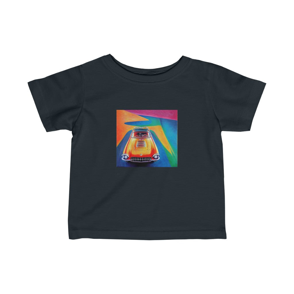 Streamline Sports Car. Original Art. Unisex Heavy Cotton Tee. Infant Fine Jersey Tee.