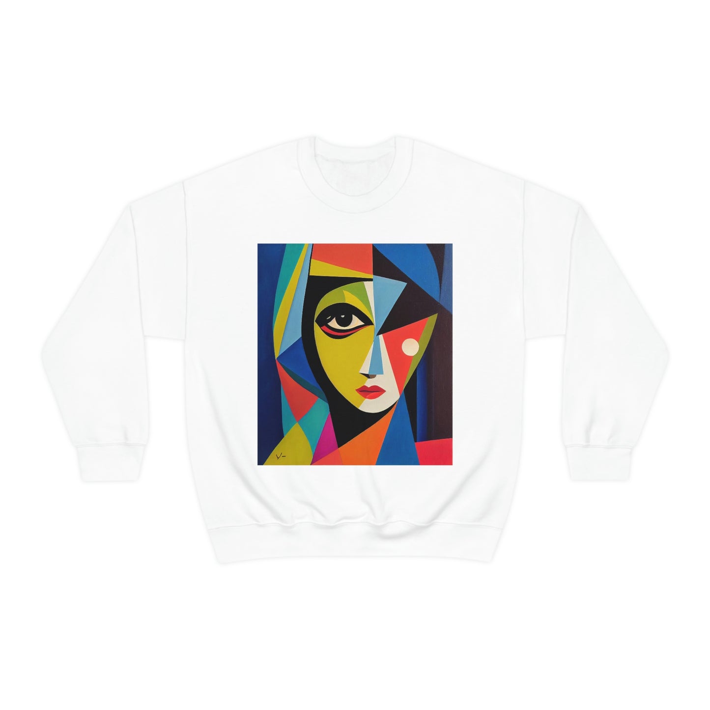 Alexandria A Cubism Original Art. Unisex Heavy Blend Crewneck Sweatshirt.
