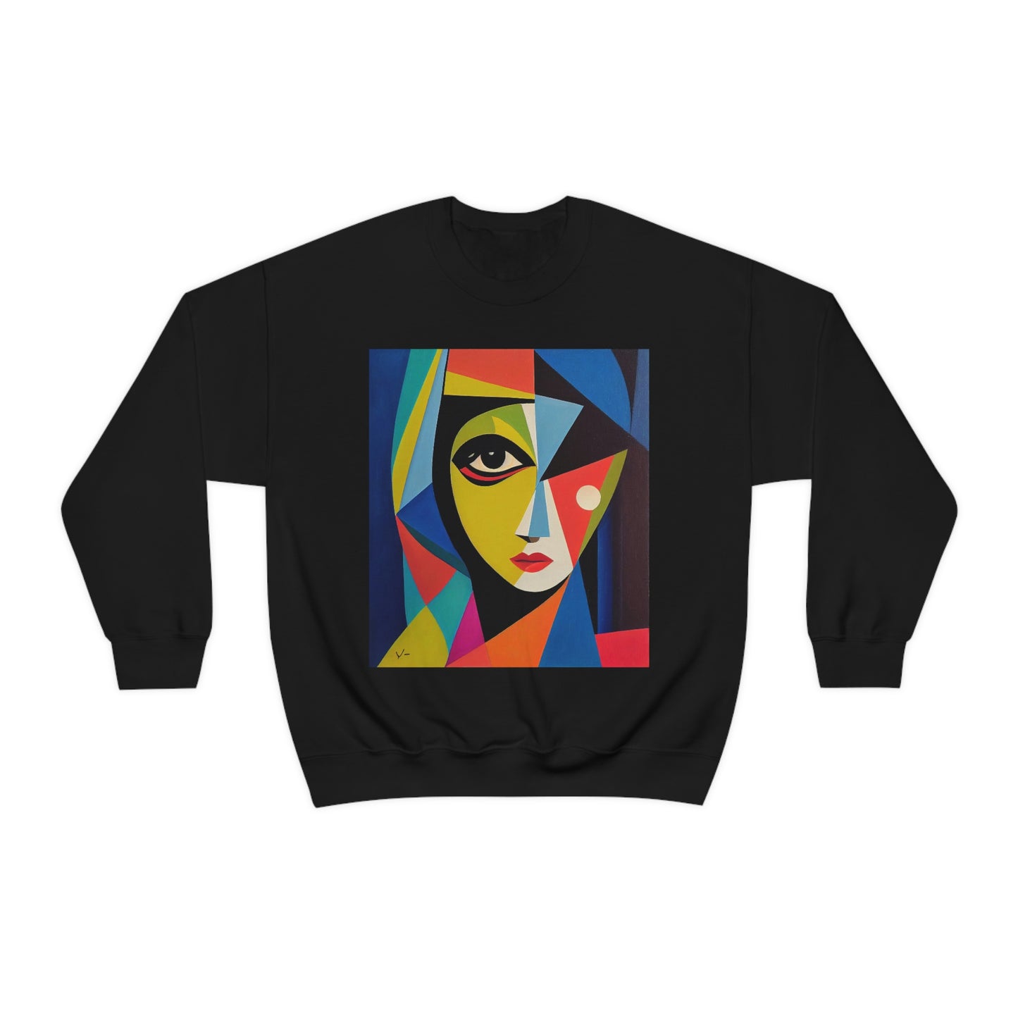 Alexandria A Cubism Original Art. Unisex Heavy Blend Crewneck Sweatshirt.