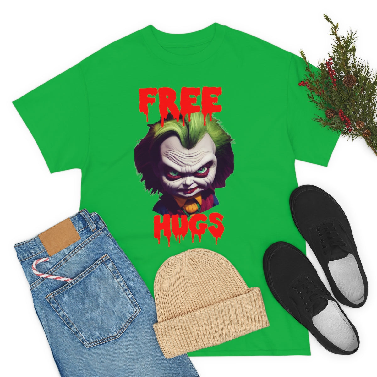 Free Hugs, Happy Halloween! Original art. Unisex Heavy Cotton Tee.
