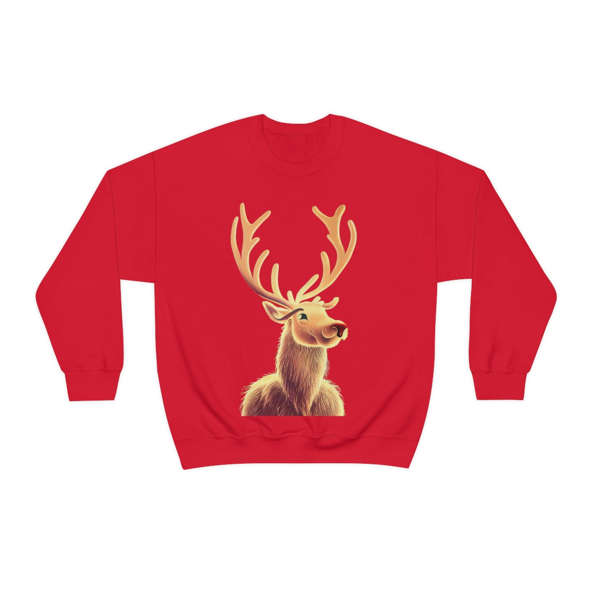 Reindeer Christmas Original Art. Unisex Heavy Blend Crewneck Sweatshirt.