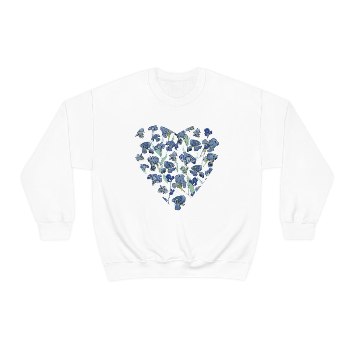Blue Wildflowers. Unisex Heavy Blend Crewneck Sweatshirt.