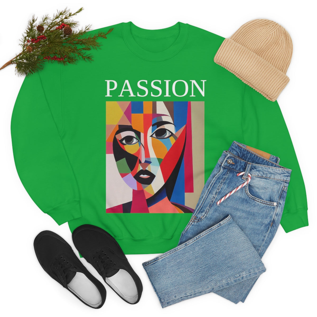 Follow Your Passion - Original Art. Unisex Heavy Blend Crewneck Sweatshirt.