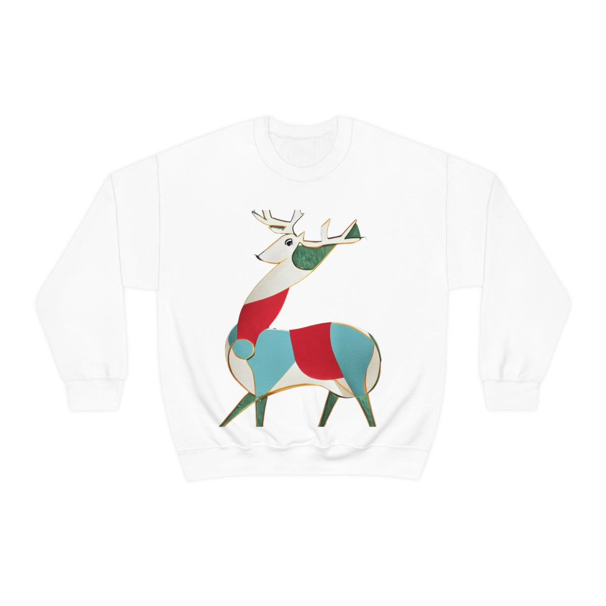 Classic Reindeer Original Art. Unisex Heavy Blend Crewneck Sweatshirt.