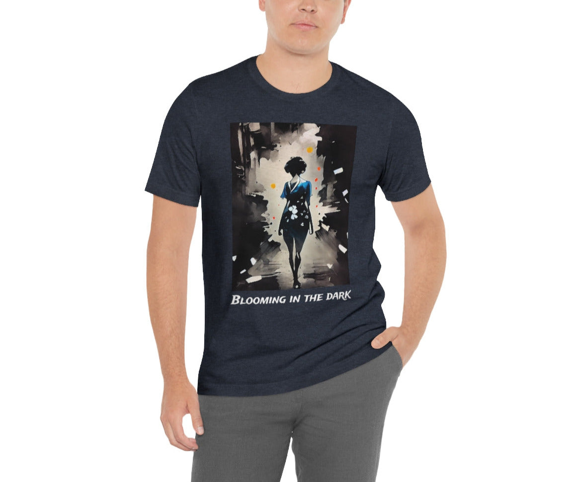 Blooming In The Dark - Original Art. Unisex Jersey Short Sleeve Tee.