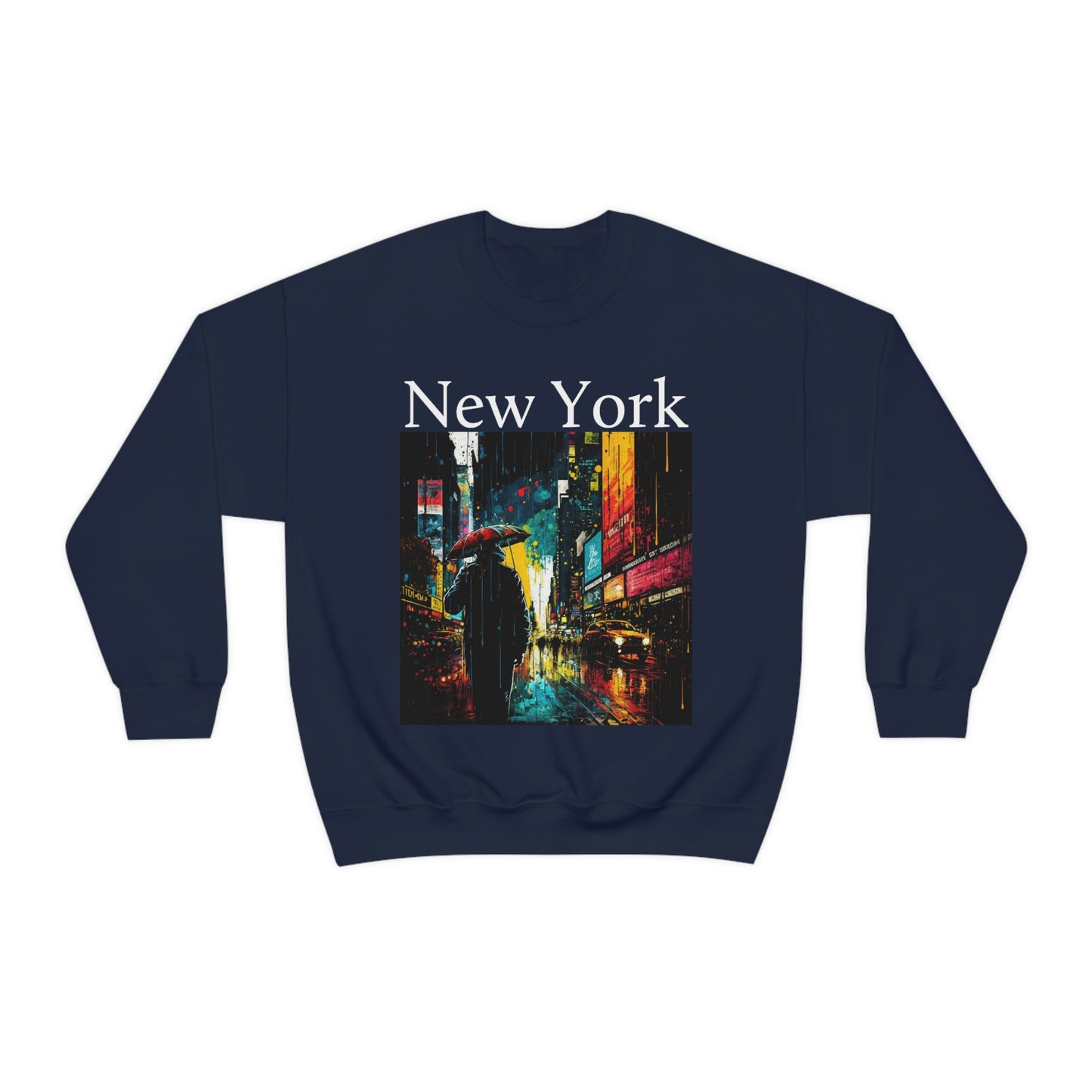 Times Square, New York City. Original Art. Unisex Heavy Blend Crewneck Sweatshirt.