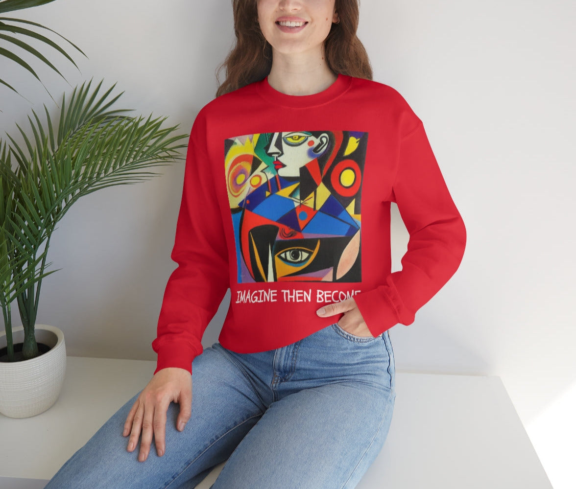 Imagine Then Become - Original Art. Unisex Heavy Blend Crewneck Sweatshirt.