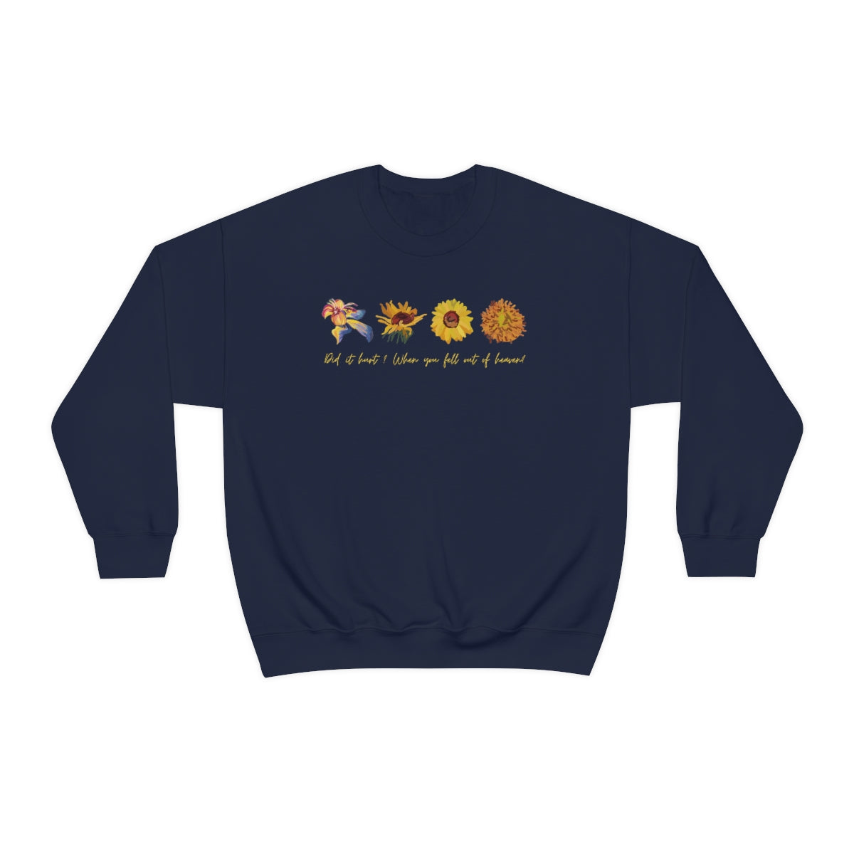 Wild flowers and Sunflowers Sweatshirt. Unisex Heavy Blend Crewneck Sweatshirt.