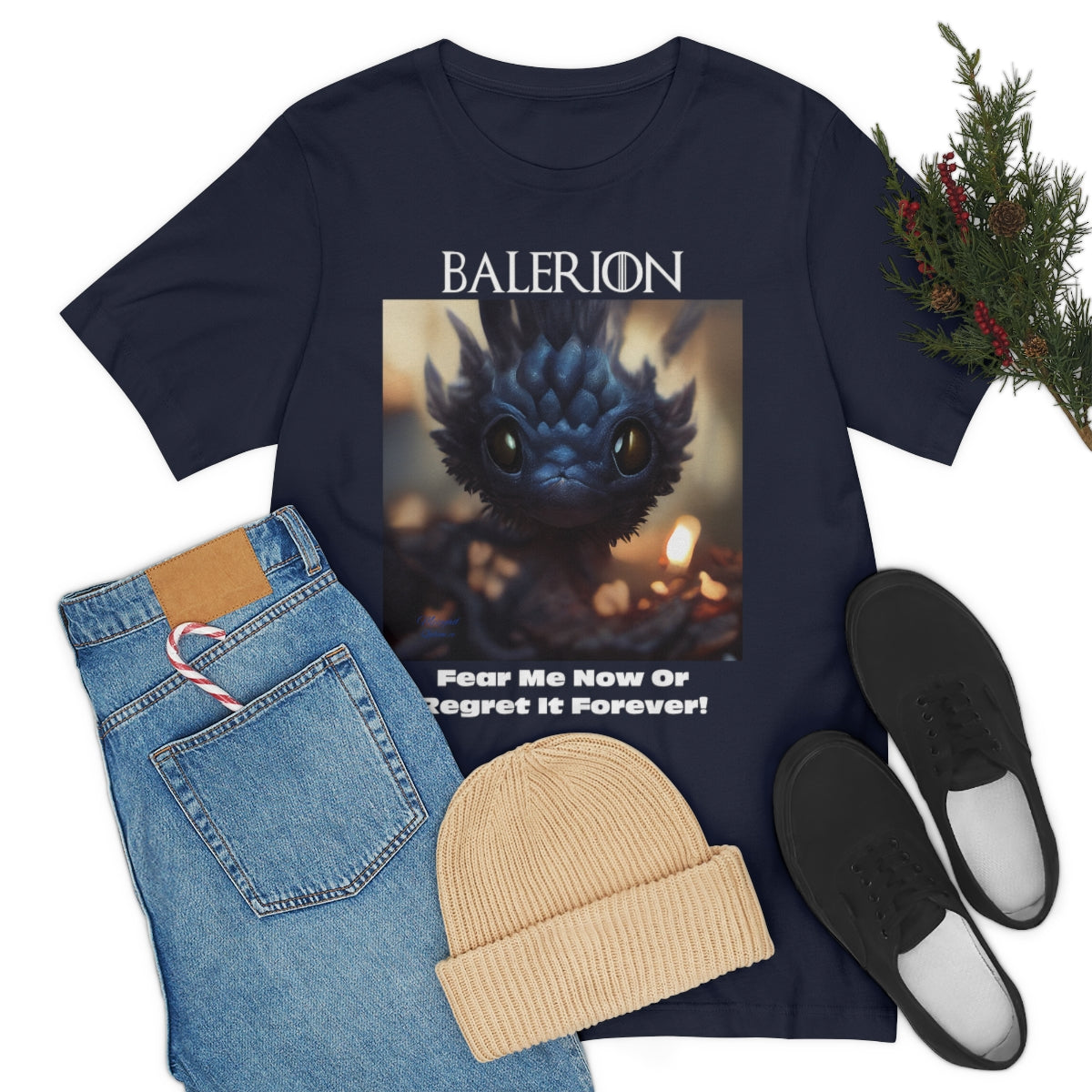 Funny Baby Balerion Dragon. Original Art. Unisex Jersey Short Sleeve Tee.
