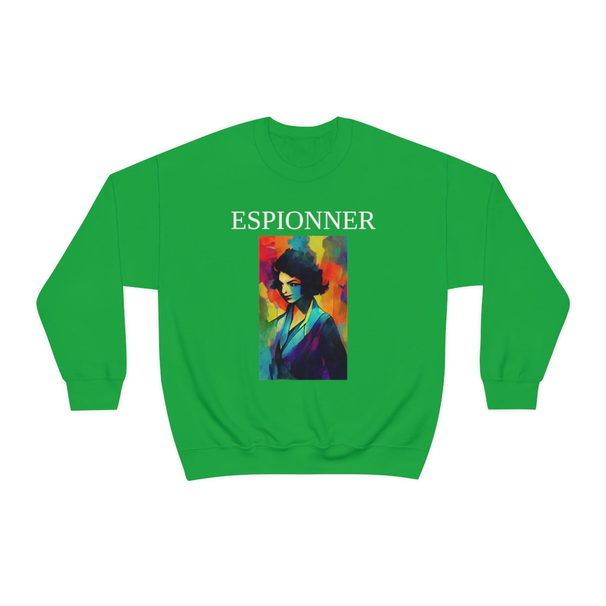 The Spy - Original Art Remembering The Most Famous Woman Spy in WW2. Unisex Heavy Blend Crewneck Sweatshirt.