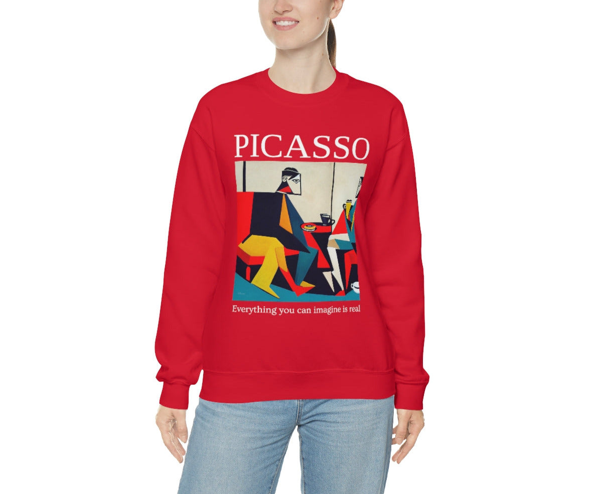Everything You Can Imagine Is Real - Original Art Inspired By Picasso artwork. Unisex Heavy Blend Crewneck Sweatshirt.