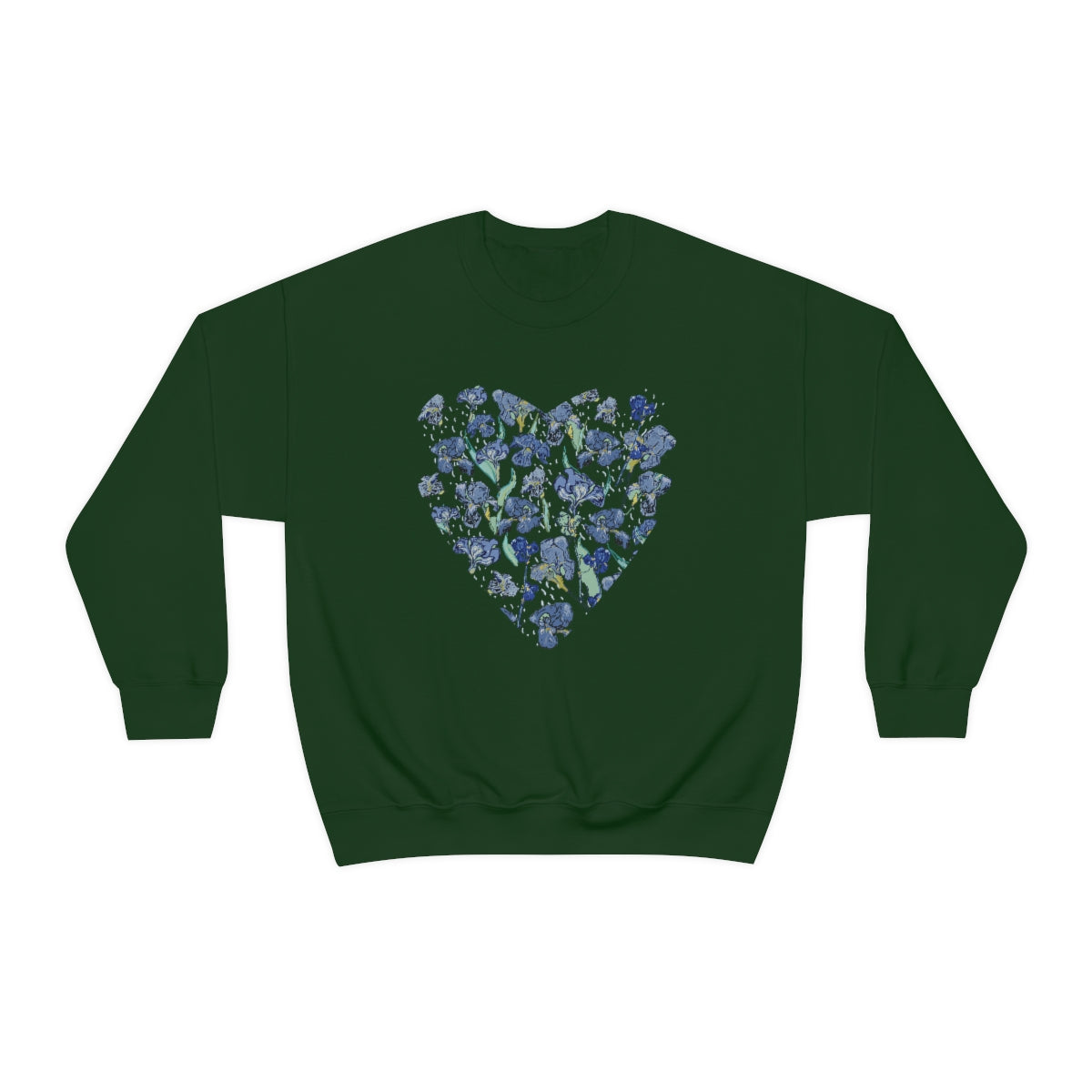 Blue Wildflowers. Unisex Heavy Blend Crewneck Sweatshirt.
