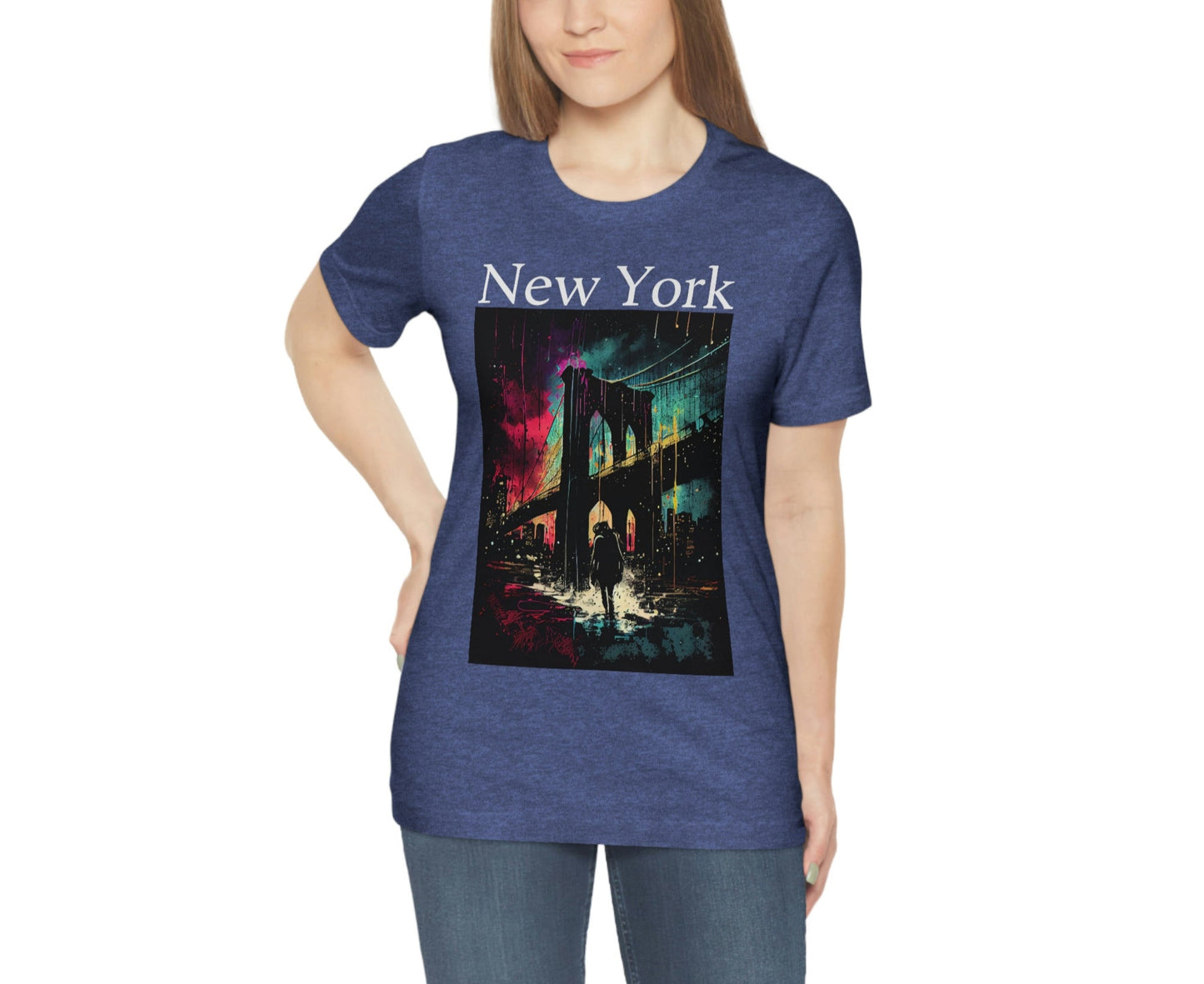 Only New Yorkers Know The Magic Of The Brooklyn Bridge. Unisex Jersey Short Sleeve Tee.