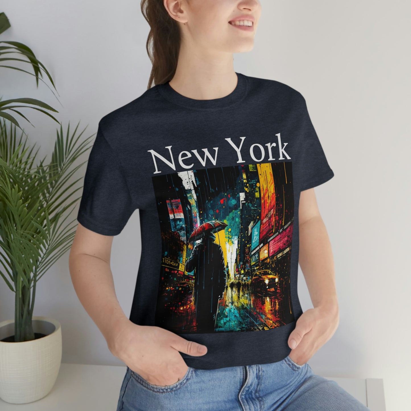 Times Square, New York City. Original Art. Unisex Jersey Short Sleeve Tee.