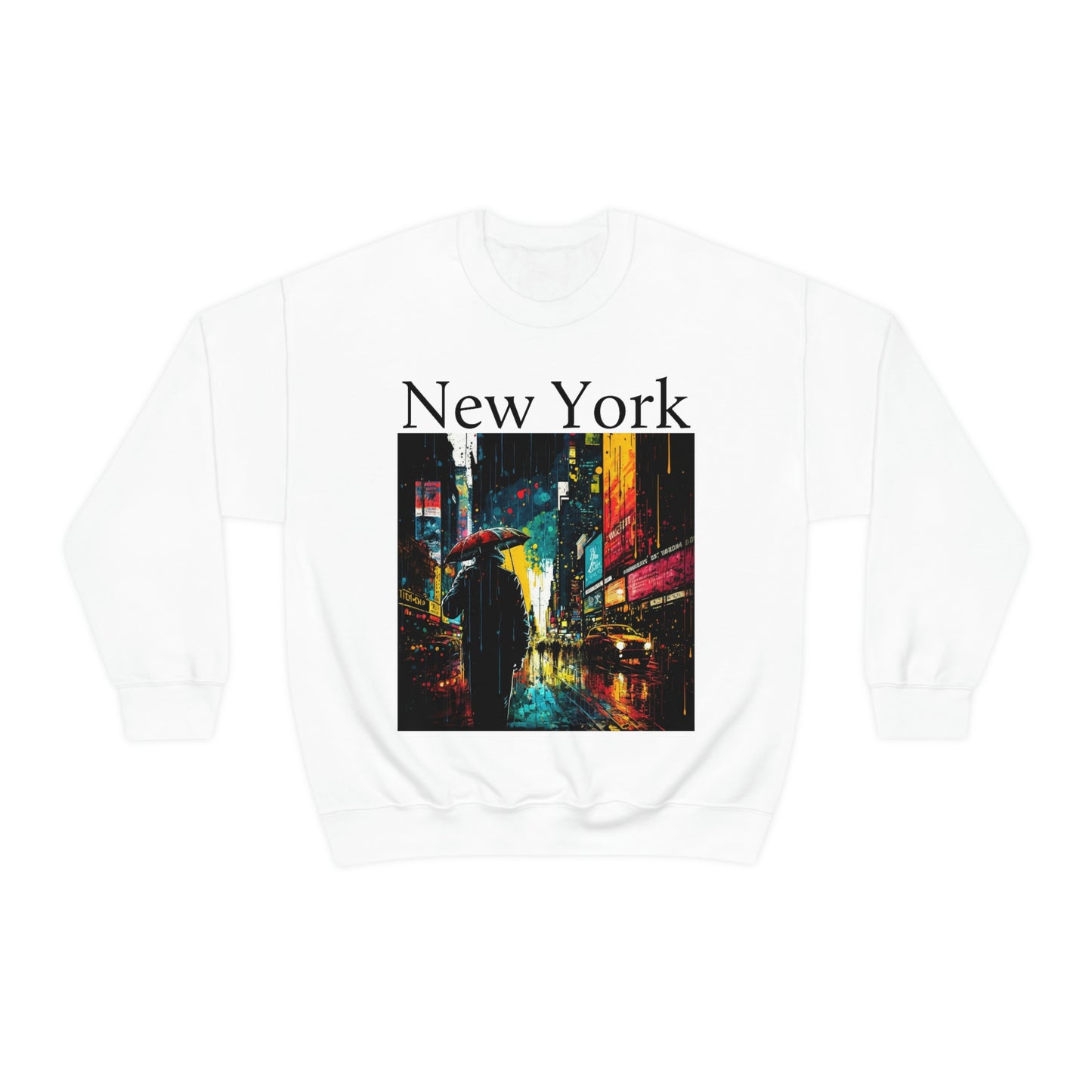 Times Square, New York City. Original Art. Unisex Heavy Blend Crewneck Sweatshirt.
