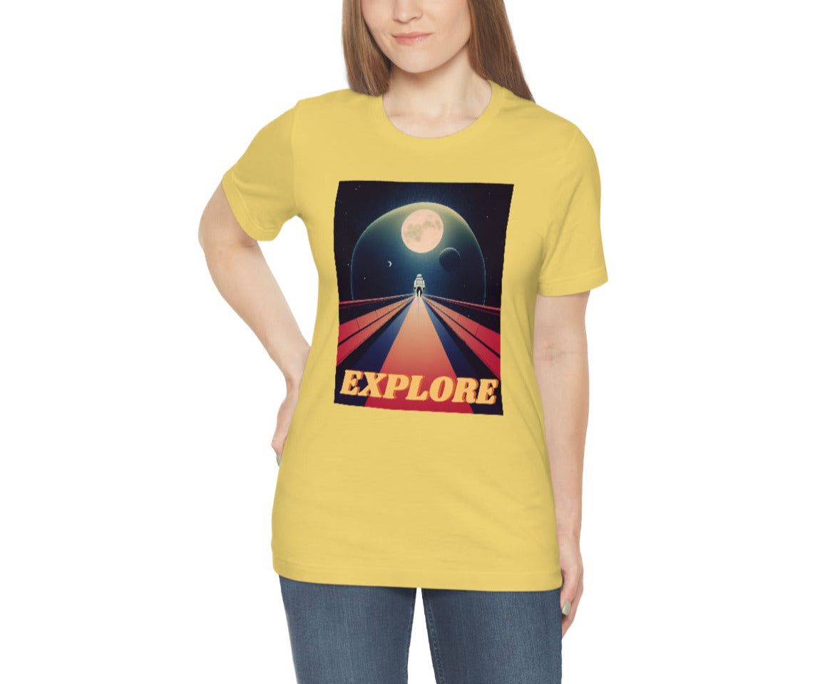 Explore Strange New Planets. Unisex Jersey Short Sleeve Tee.