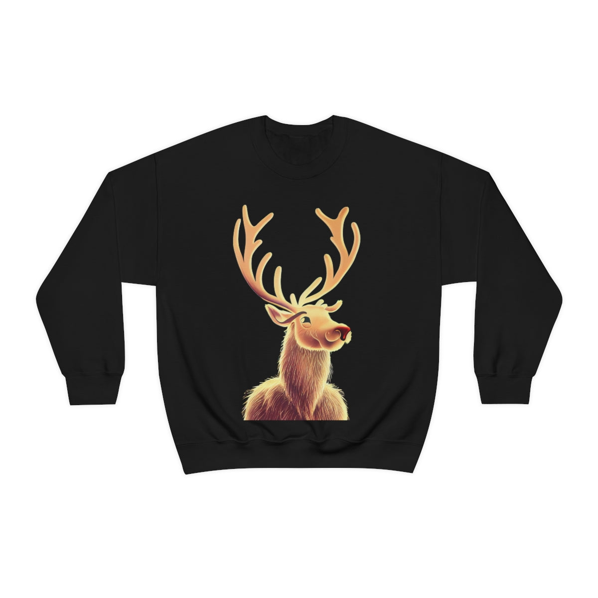Reindeer Christmas Original Art. Unisex Heavy Blend Crewneck Sweatshirt.