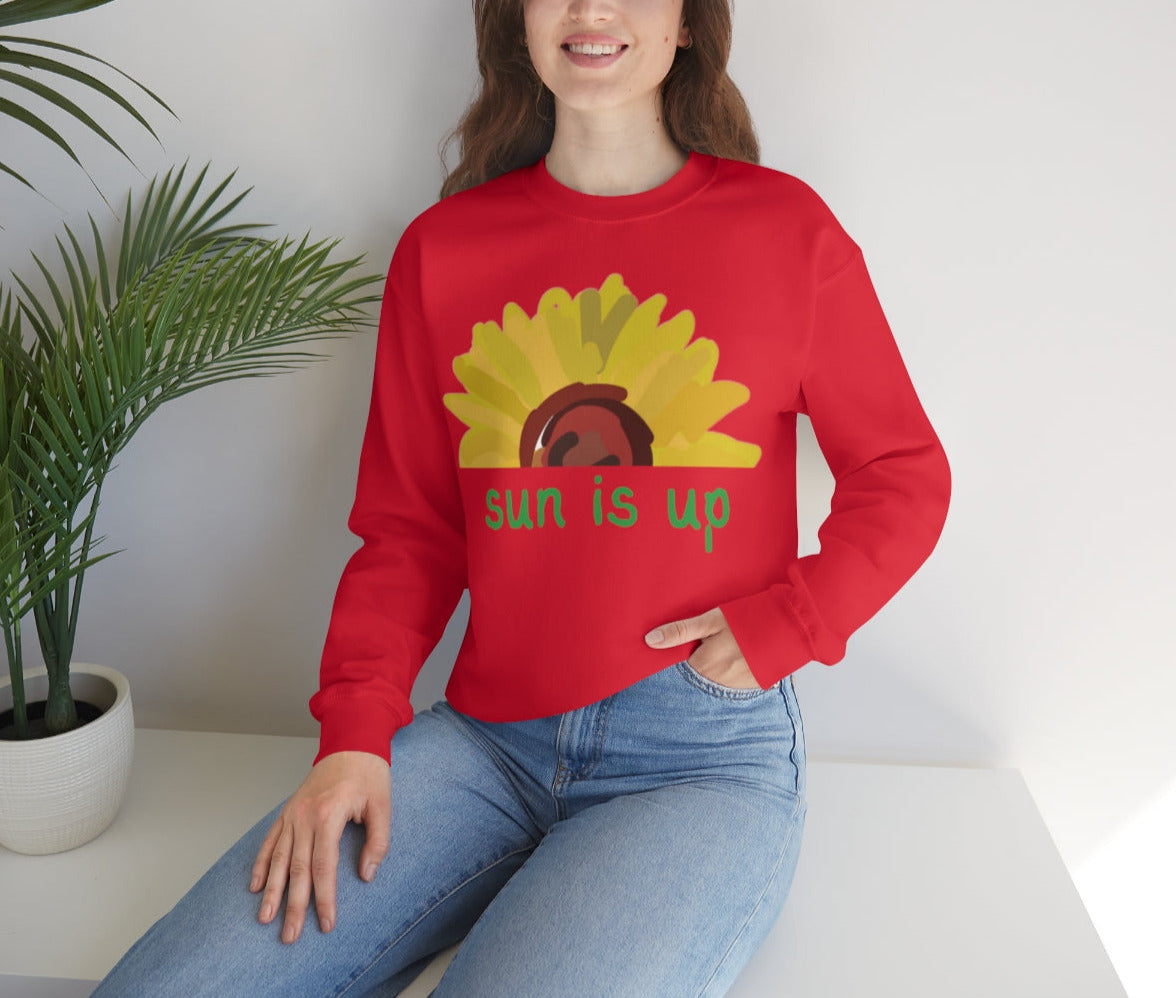 Sun Is Up. Unisex Heavy Blend Crewneck Sweatshirt.